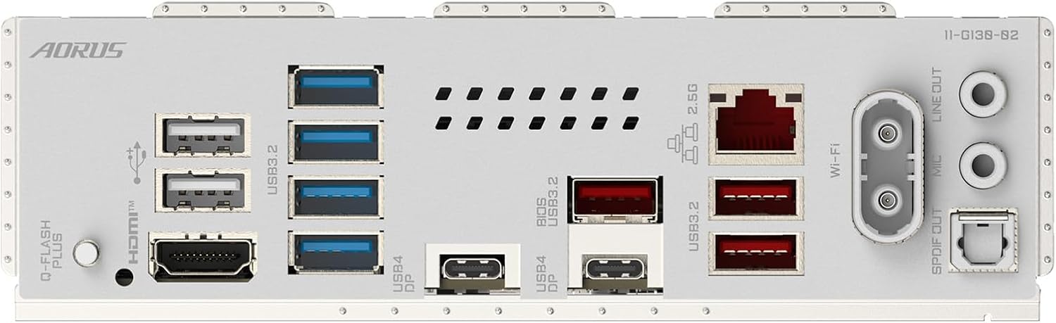 GIGABYTE X870E AORUS PRO ICE AMD AM5 LGA 1718 Motherboard, ATX, DDR5, 4X M.2, PCIe 5.0, USB4, WIFI7, 2.5GbE LAN, EZ-Latch, 5-Year Warranty