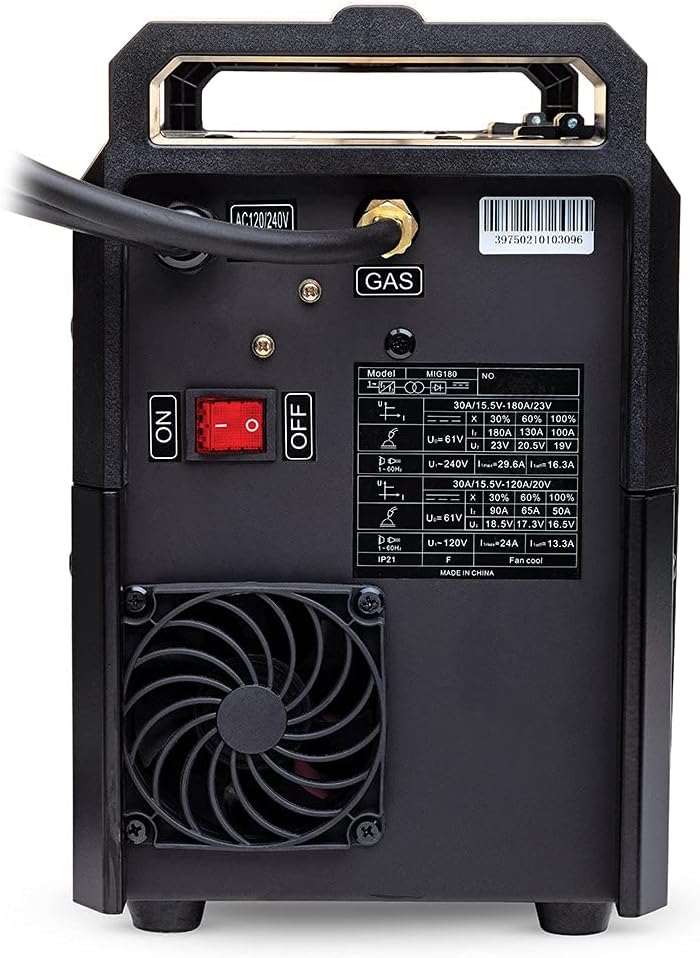 Eastwood 180 Amp MIG Welder Machine Dual Voltage 110V 220V for Steel & Aluminum | Eastwood XL View Auto Darkening Welding Helmet