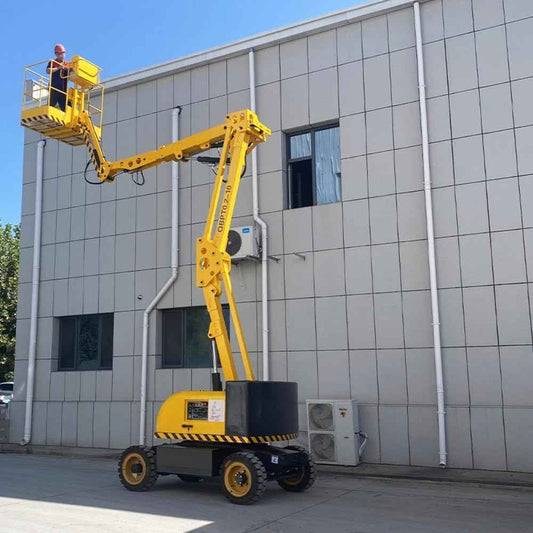 Heavy Duty Self Propelled Boom Lift with Rotating Platform Electric Hydraulic Aerial Work Equipment