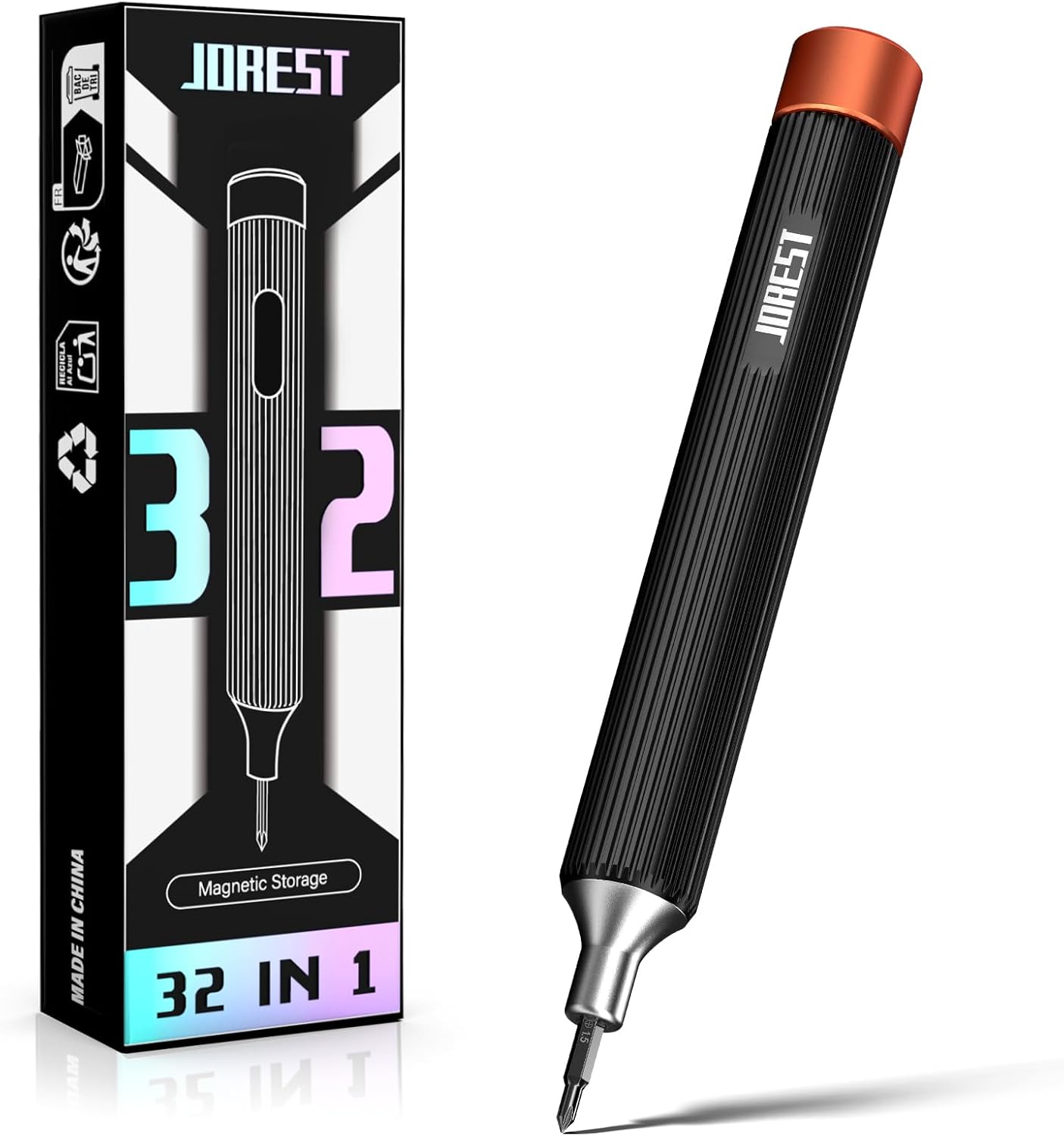 JOREST 32-In-1 Small Precision Screwdriver Set Magnetic, Valentines Day Gifts Gadgets Gifts for Men Him, Multi Bit Mini Repair Tool Kit with Torx for Electronic, Glasses, PS5/4, Camera, Phone, Laptop