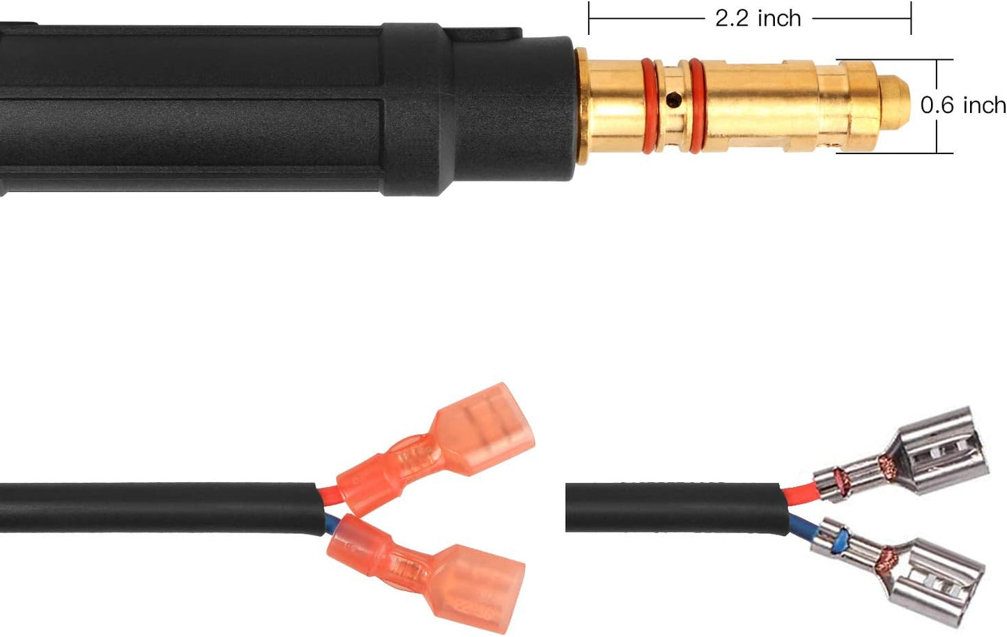Zinger MIG Welding Gun Torch 100Amp 10' Replacement for Lincoln Magnum 100L K530-5 with 10PCS Mig Welding Contact Tips