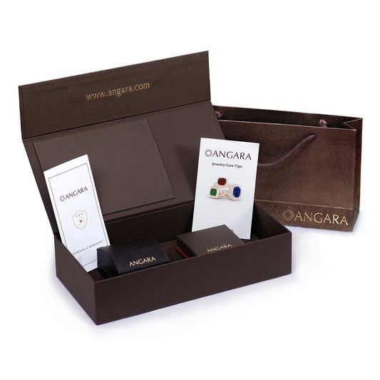 ANGARA Natural Blue Sapphire Earrings for Women | Pear-Shaped Sapphire Leverback Drop Earrings with Diamond in 14K Solid Gold/Platinum | September Birthday, Anniversary, Gemstone Jewellery Gift