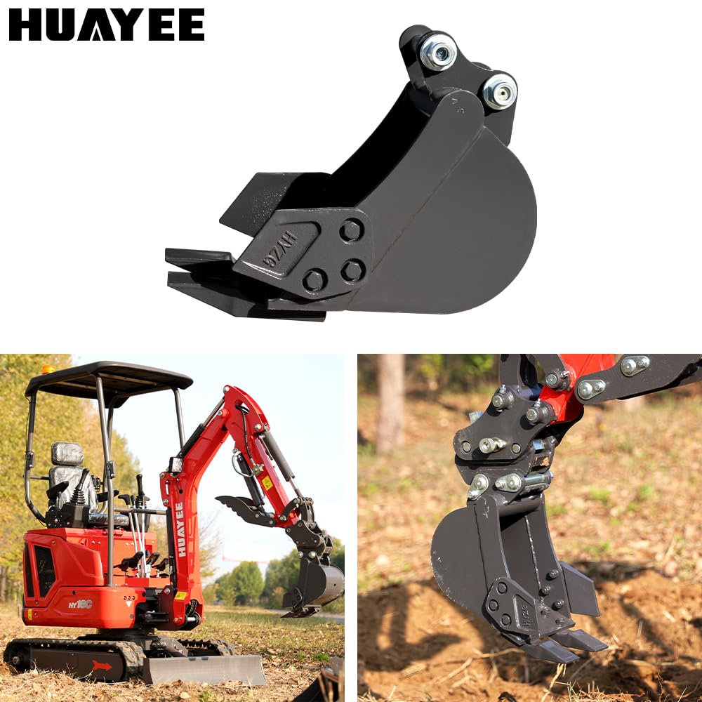 200mm Narrow - Tooth Bucket Attachment for Mini Excavators - Ideal for Ditching, Small Excavation Projects - USA Stock