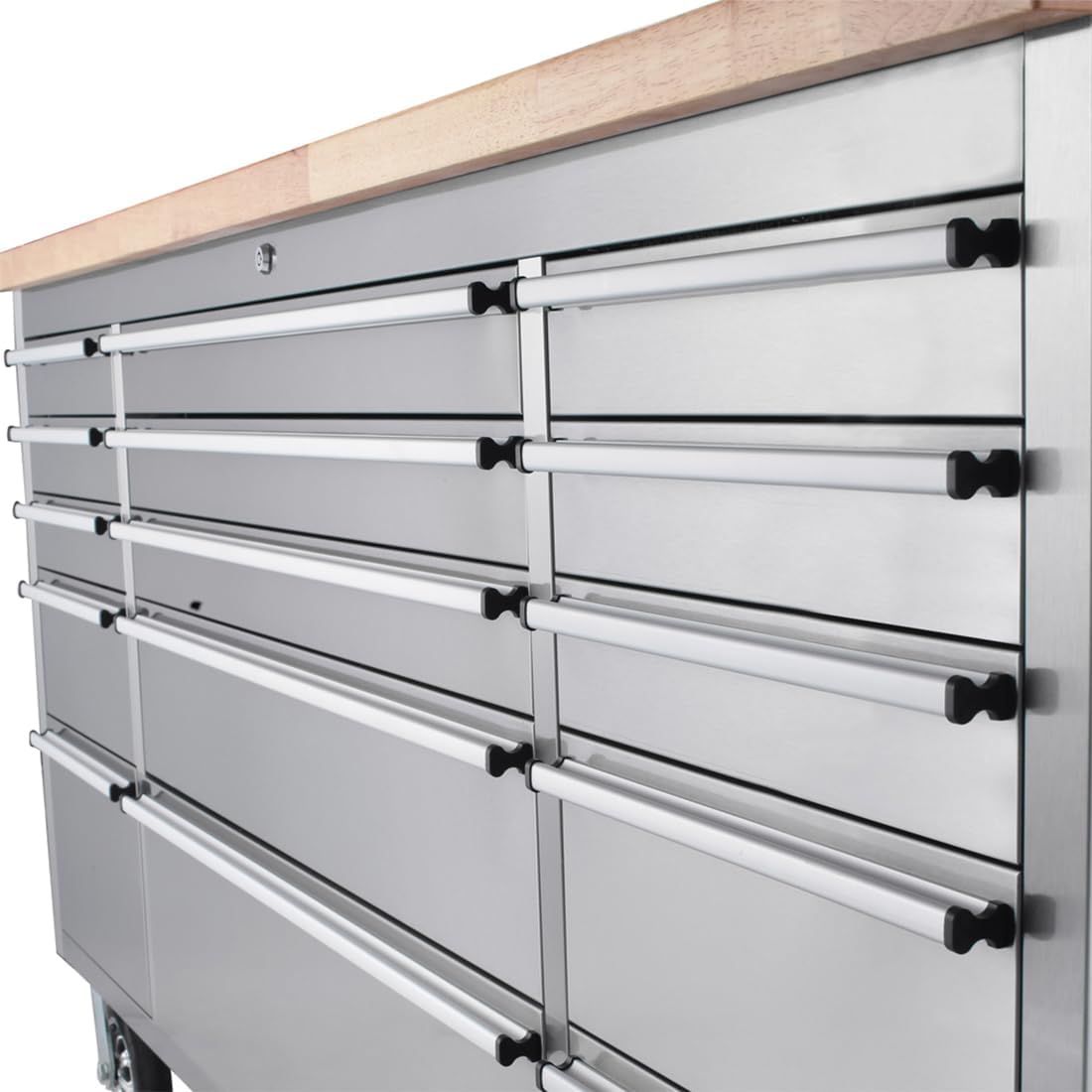 72 inch Tool Chest with 15 Drawers for Garage, Workbench and Repair Store, Tool Cabinet in Stainless Steel (72 inch - Stainless Steel)