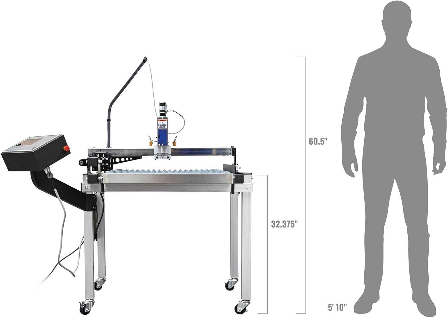 Eastwood Versa-Cut 2'X2' CNC Plasma Table for Plasma Cutter Machine and Metal Cutting Torch Machines | Intuitive LCD Touch Screen Display with CNC Controller & USB Port | 10 Gal Waterbed Capacity