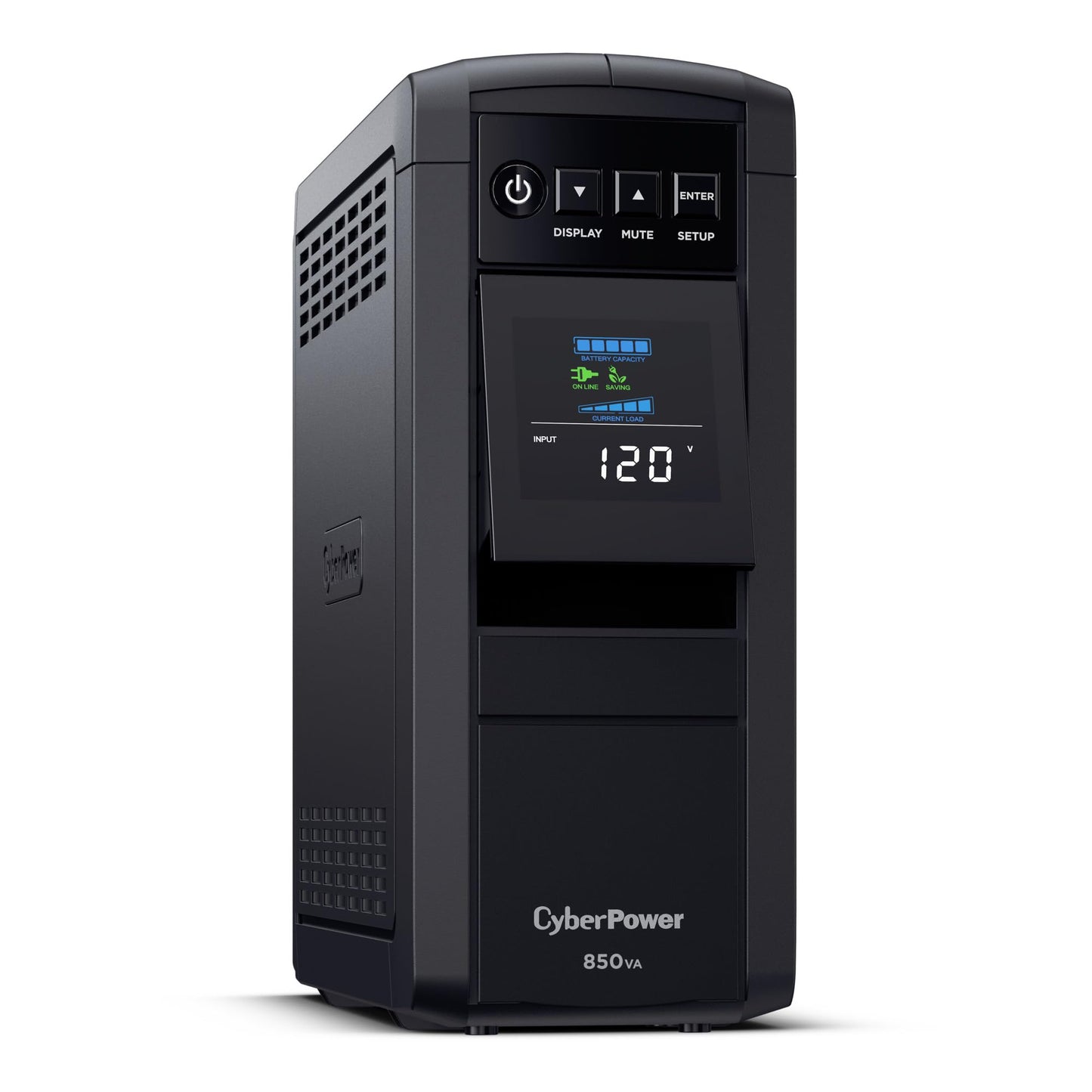 CyberPower CP1500PFCLCD PFC Sinewave UPS Battery Backup and Surge Protector, 1500VA/1000W, 12 Outlets, AVR, Mini Tower; UL Certified