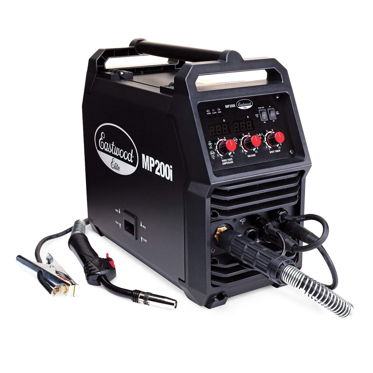 Eastwood Elite 200 Amp Multi-Process AC/DC MP200i Welder | TIG Welder High Frequency Start and Foot Pedal | Welding Machine with MIG Stick Welder | 120V OR 240V Dual Voltage | Tig Welder AC/DC | Black