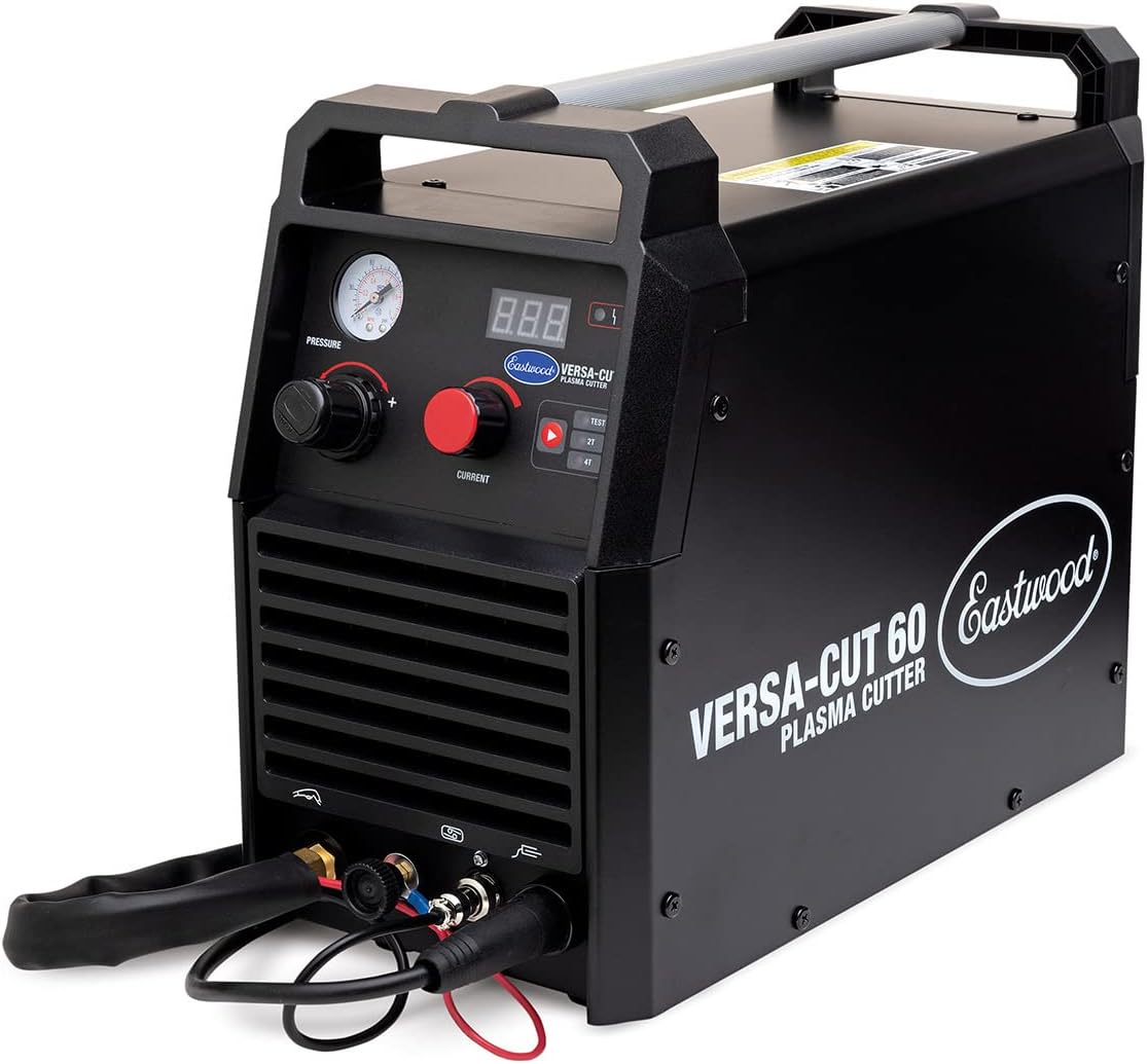 Eastwood 200 Amp Multi-Process Welder and 60 Amp Versa-Cut Plasma Cutter plus Welding Cart