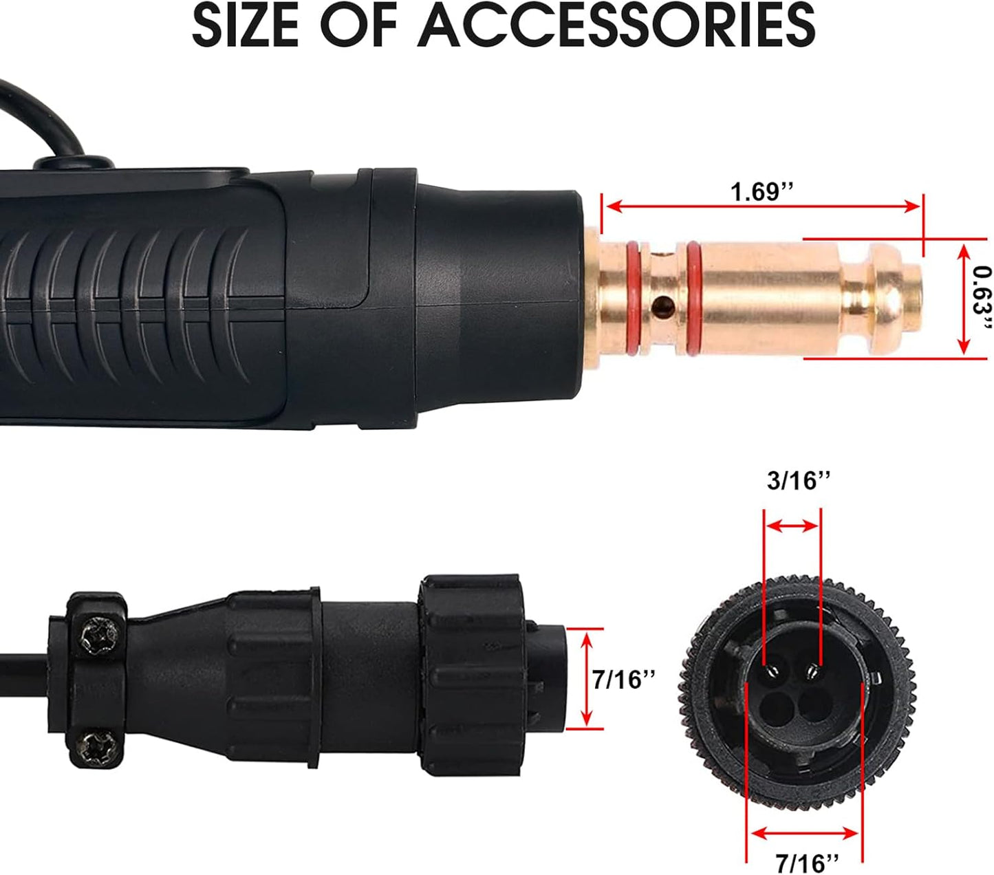 MIG Welding Gun Torch 250Amp 15ft Replacement for Lincoln Magnum 250L K533-7,Mig Welder Parts for Lincoln Power MIG 200/215/216/255/Wire Matic 255