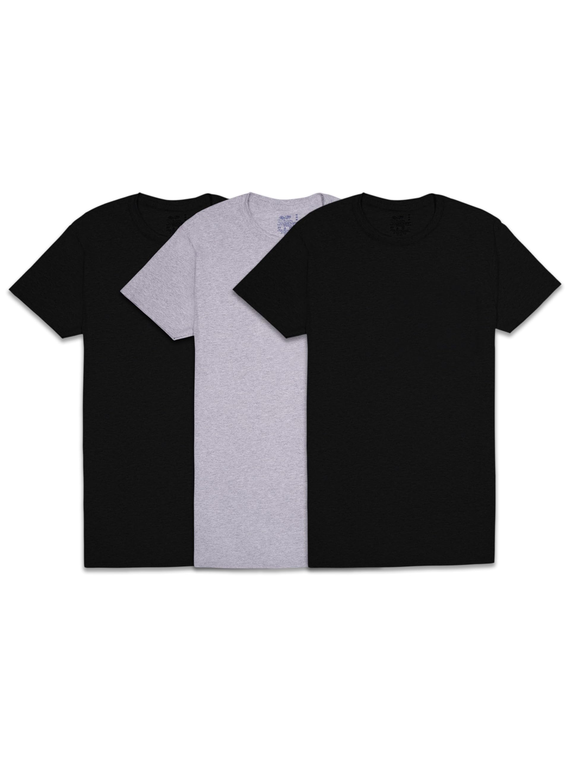 Fruit of the Loom Men's Undershirts, Moisture Wicking & Tag Free, Short Sleeve Crew T-Shirts