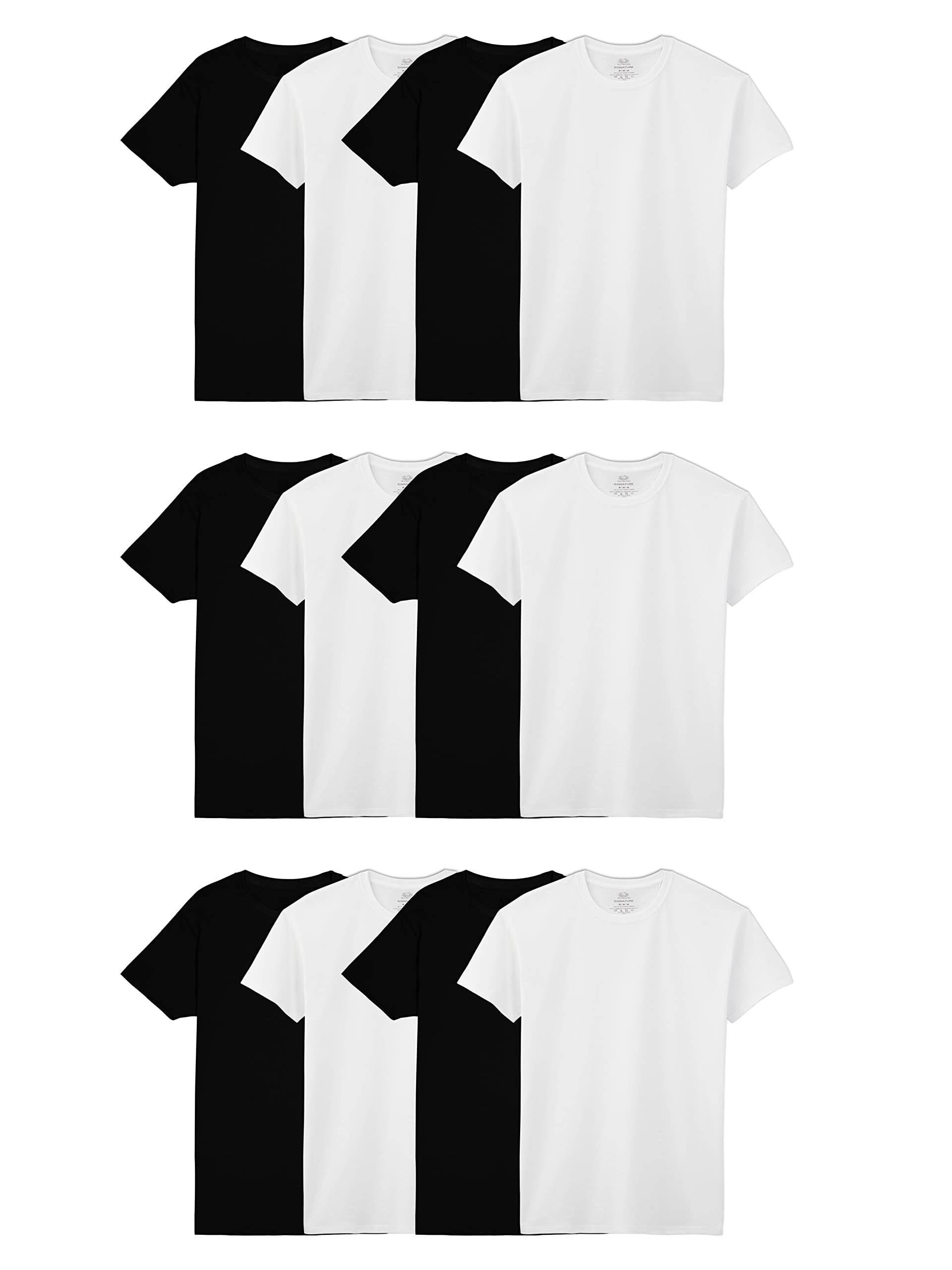 Fruit of the Loom Men's Undershirts, Moisture Wicking & Tag Free, Short Sleeve Crew T-Shirts