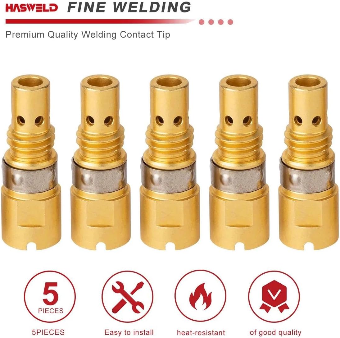 5-PK Gas Diffuser D-M100 Compatible with Miller Multimatic 215,220 Millermatic 141,142,211 MIG GUN AccuLock MDX100 consumables