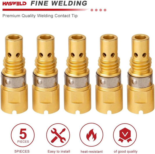 5-PK Gas Diffuser D-M100 Compatible with Miller Multimatic 215,220 Millermatic 141,142,211 MIG GUN AccuLock MDX100 consumables