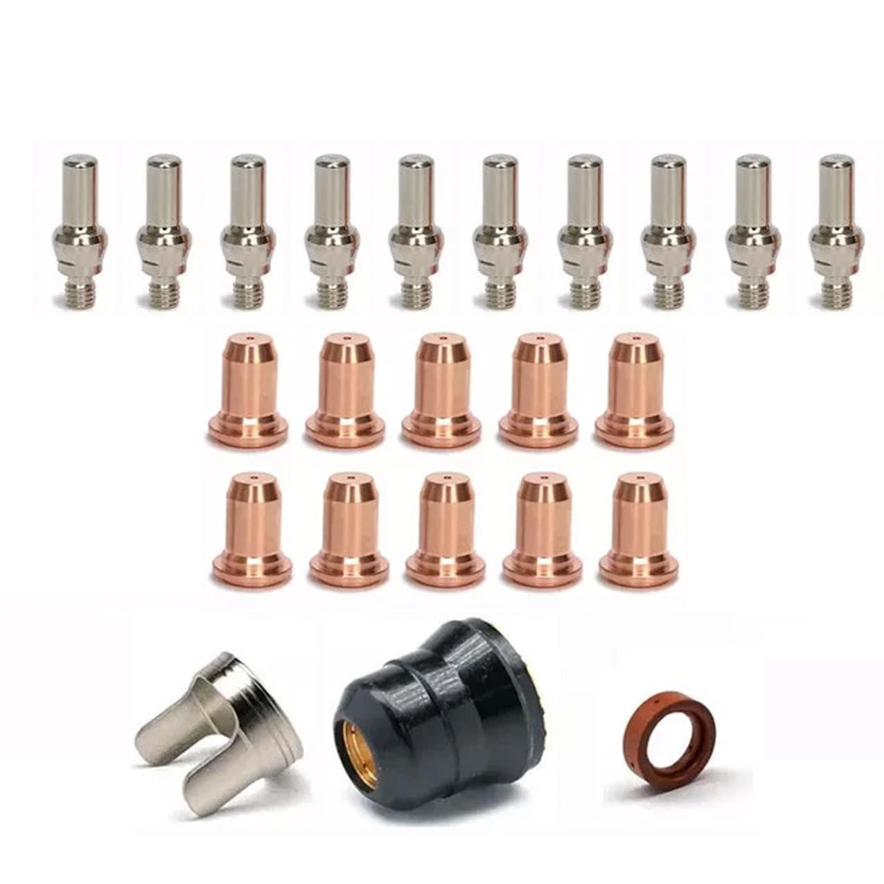 fits Harbor Freight Titanium Plasma65 TI-PC65 iPT-65 56255 56811 59182 58895 59164 Plasma cutter consumables Nozzles Electrodes Cups kits (23pk tips Kits)