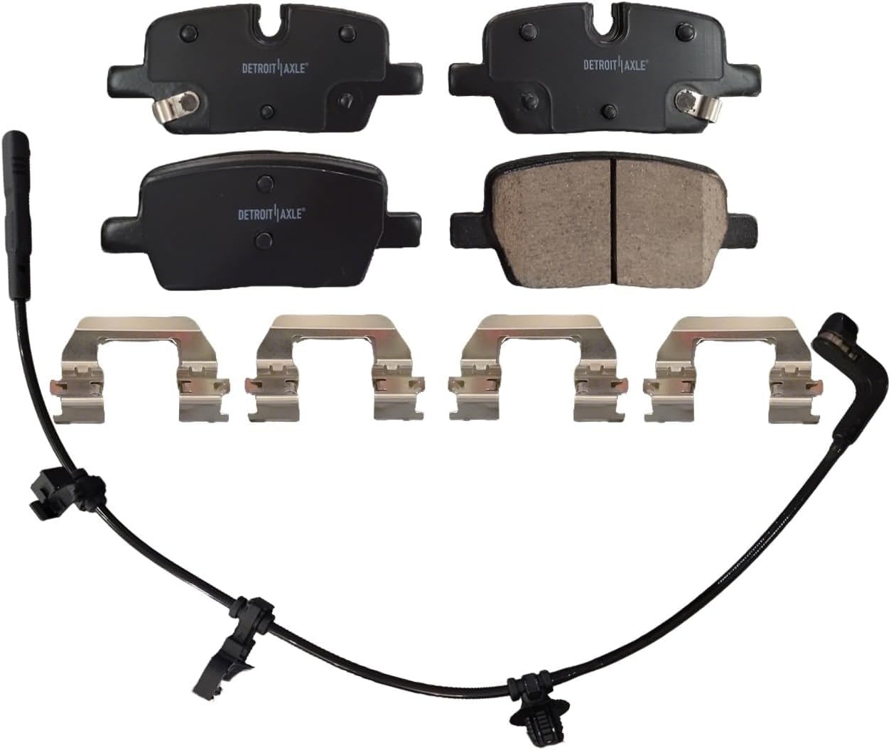 Detroit Axle - 4pc Rear Brake Kit for 2020 2021 2022 2023 2024 Cadillac CT4, Disc Brake Rotors Ceramic Brakes Pads with Hardware Replacement : 12.40" inch Rotor