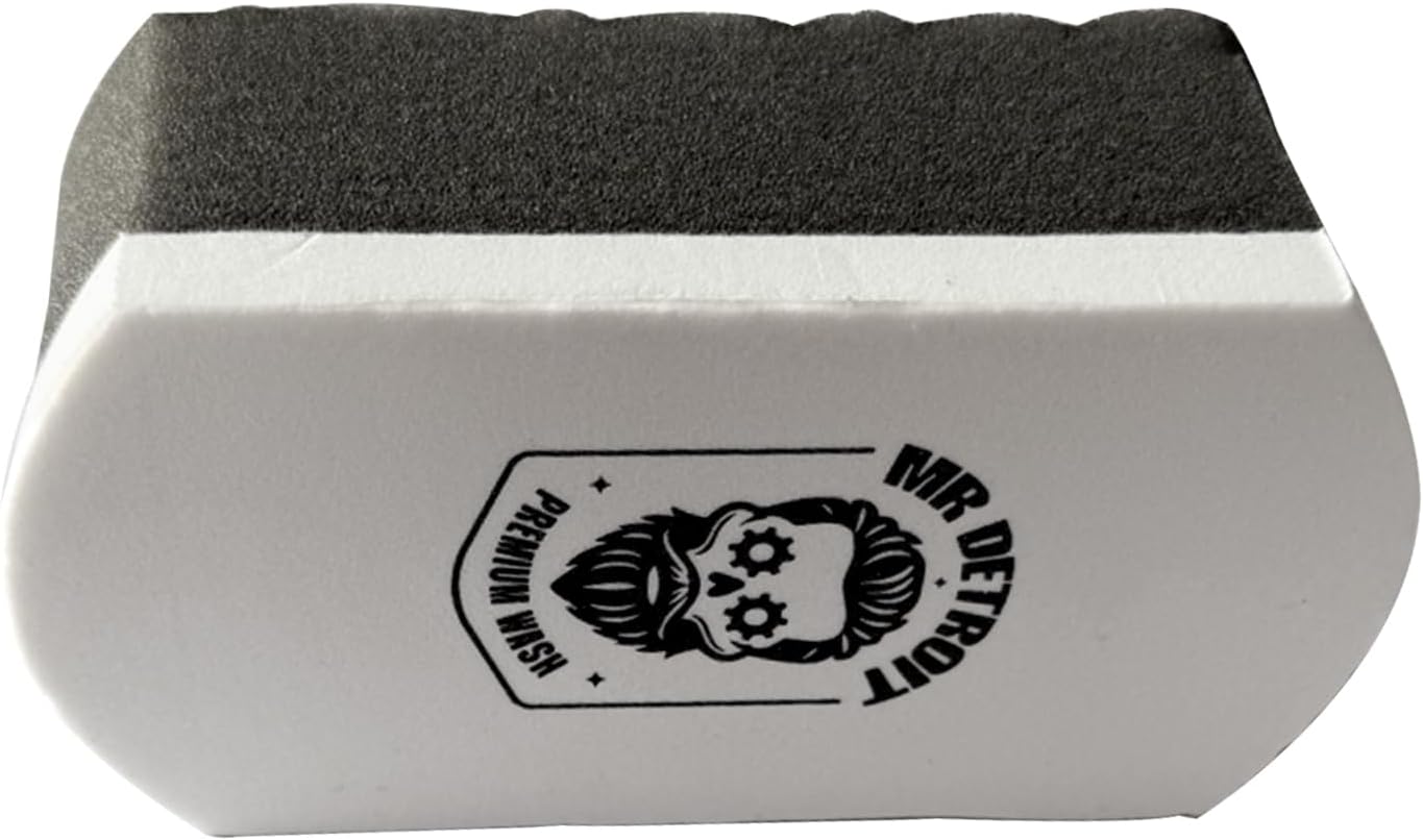 Mr. Detroit - Coat Applicator Pad for Car Detailing Professional-Grade Trim Dressing & Tire Shine Applicator Sponge Pad Effective Dirt Removal On Any Vehicles