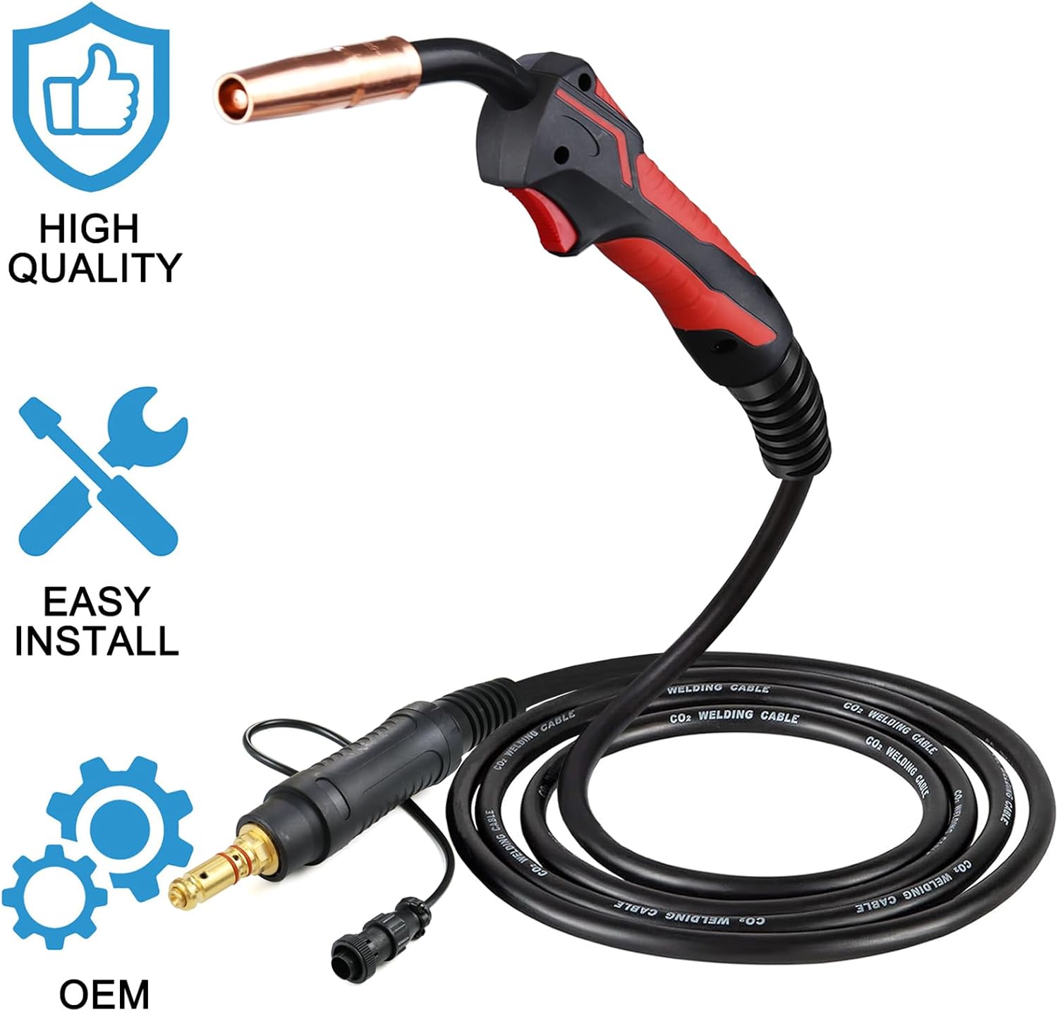MIG Welding Gun Torch 250Amp 15ft Replacement for Lincoln Magnum 250L K533-7,Mig Welder Parts for Lincoln Power MIG 200/215/216/255/Wire Matic 255