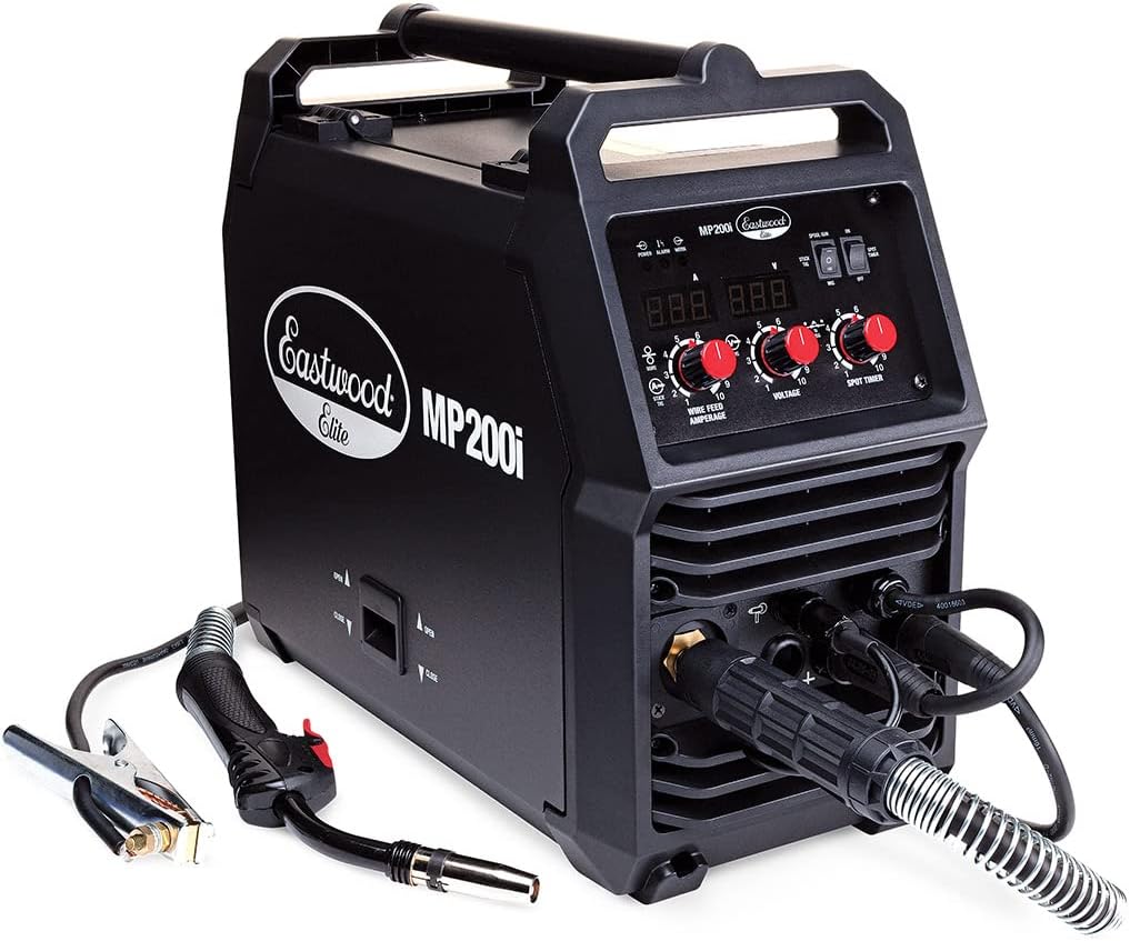 Eastwood 200 Amp Multi-Process Welder and 60 Amp Versa-Cut Plasma Cutter plus Welding Cart