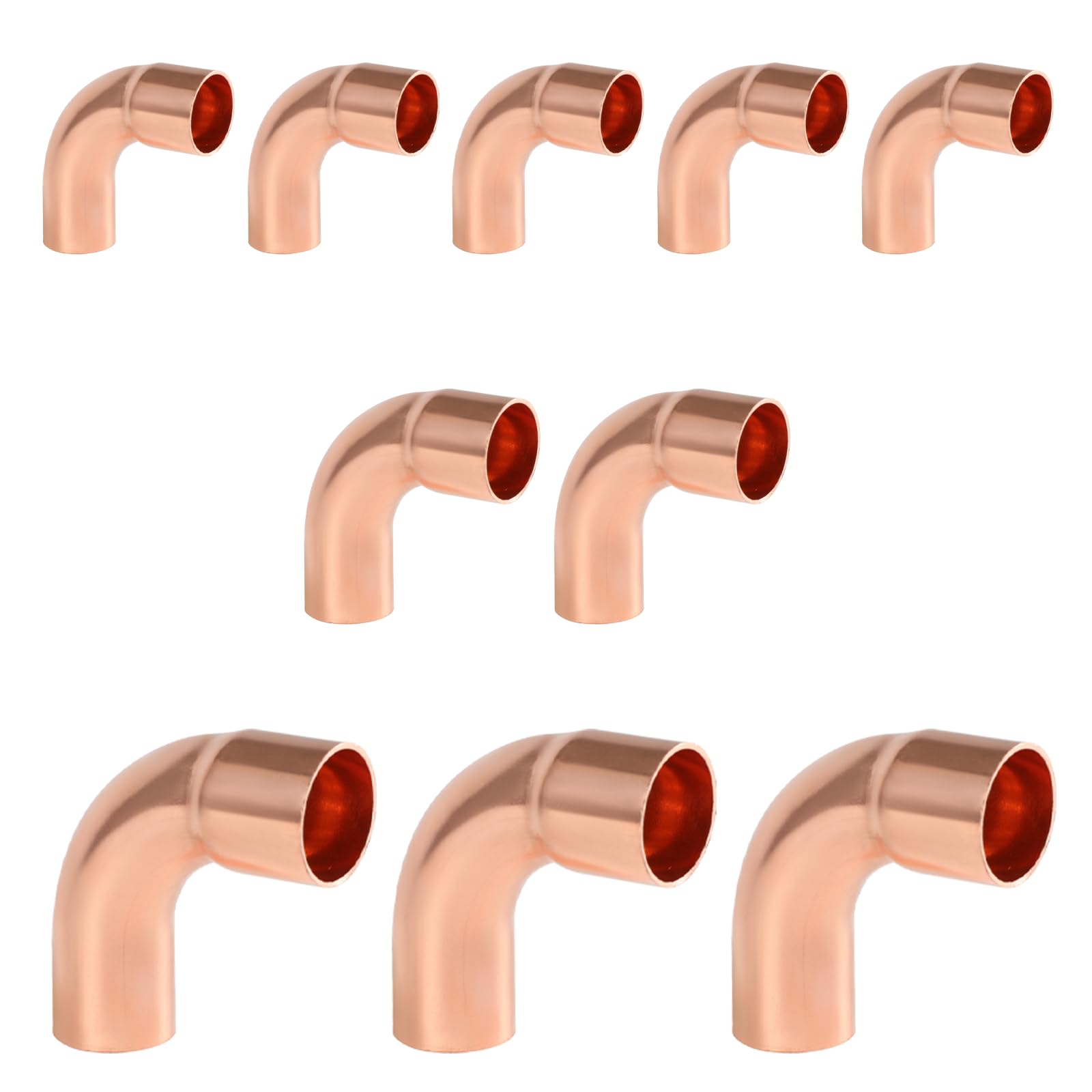 50-Pack EFIELD 1-1/2" FTG x 1-1/2" Copper Long Radius 90° Street Elbow Copper Fitting,(COPPER142-50PCS)