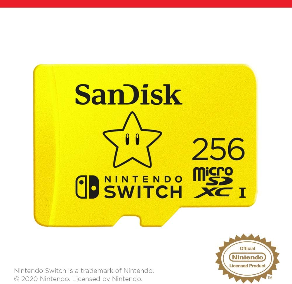SanDisk 256GB microSDXC-Card, Licensed for Nintendo-Switch - SDSQXAO-256G-GNCZN