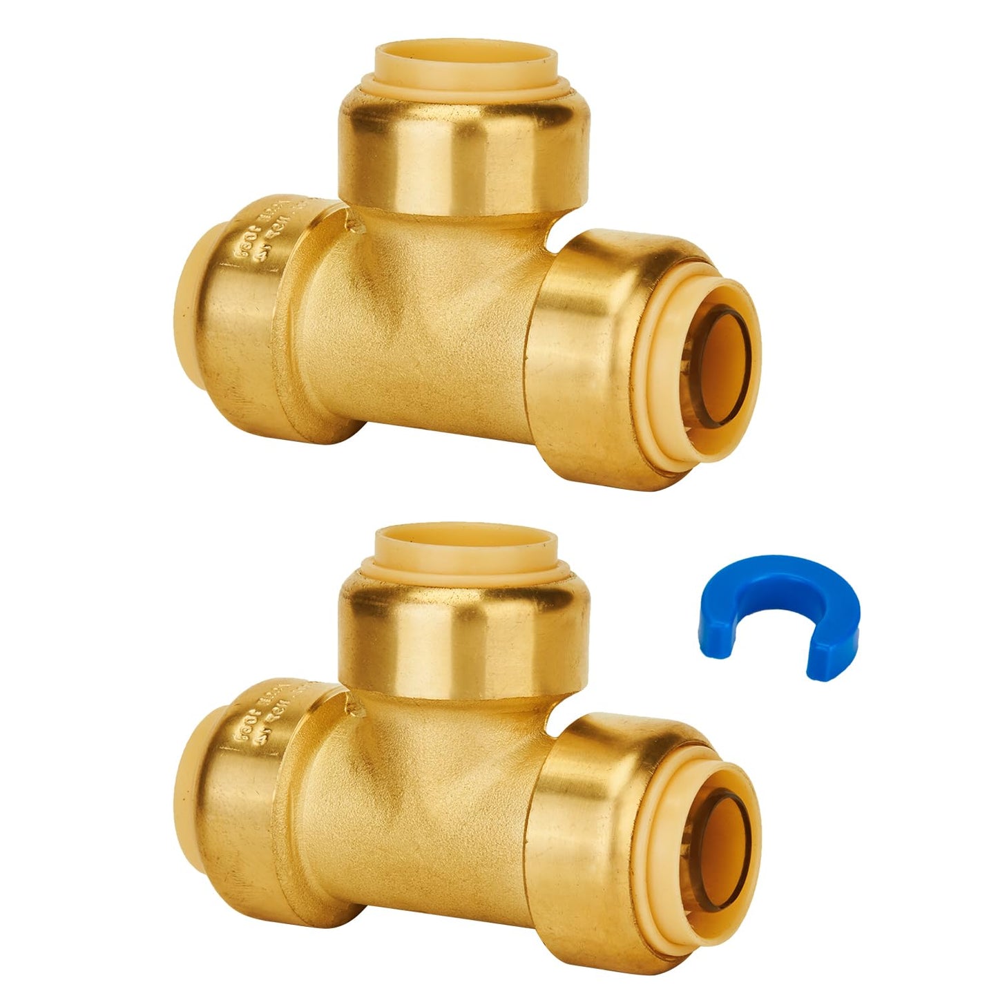 SUNGATOR 1/2 Inch 90 Degree Elbow, Push Pex Elbow 1/2 Inch, No Lead Brass Push-to-Connect Plumbing Fittings for PEX Pipe, Copper, CPVC, with 1 Disconnect Clip, Pack of 12