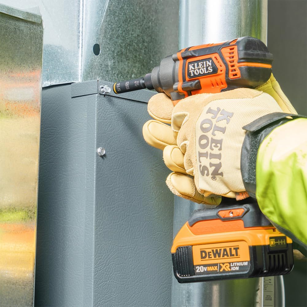 Klein Tools 32527HD KNECT 11-in-1 HVAC Multi-Bit Screwdriver/Nut Driver, Impact Rated with Phillips, Slotted, Square, and Schrader Bits