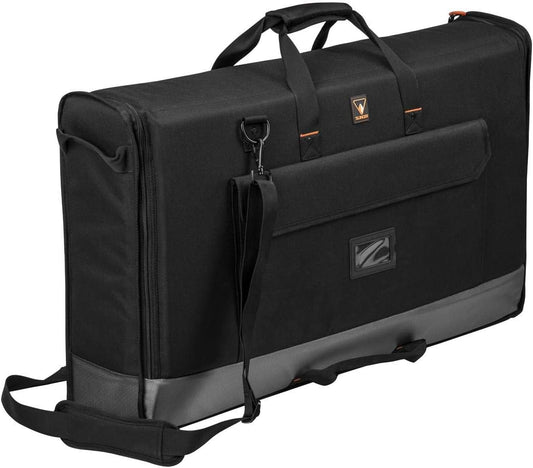 SLINGER Foldable Padded Nylon Tote Carrying Case - LCD Transport Case for Displays, Computers, Monitors & TVs Between 27" - 32" - Water Resistant - Shoulder Strap & Handle Options