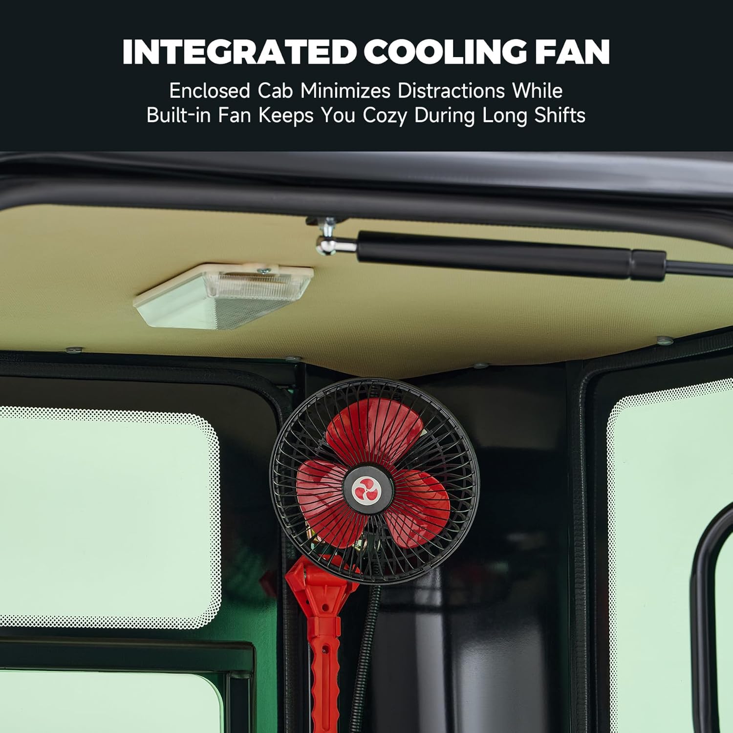 AHM 1.6 Ton Mini Excavator with Side Swing & Hydraulic Thumb Clip, Crawler Excavator with 23 hp EPA Engine & Pilot Control, Compact Trench Digger with Enclosed Cab for Garden Farm Construction