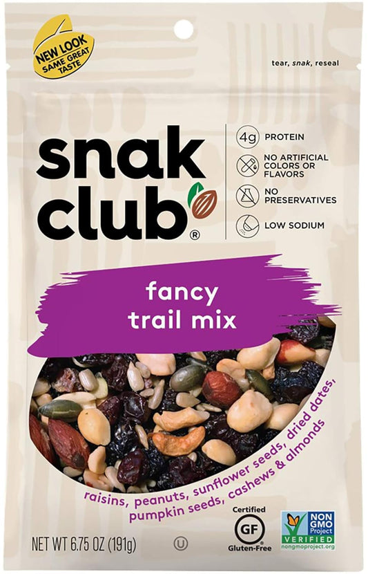 Snak Club All Natural Fancy Trail Mix, 6.75 Ounce (Pack of 6)