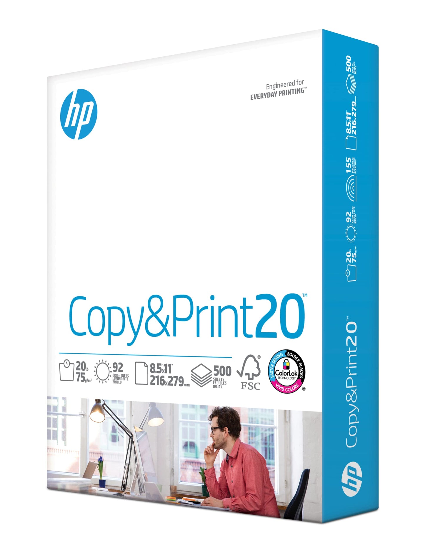 HP Printer Paper | 8.5 x 11 Paper | Copy &Print 20 lb | 1 Pallet - 40 Case - 200,000 Sheets | 92 Bright | Made in USA - FSC Certified | 200060P