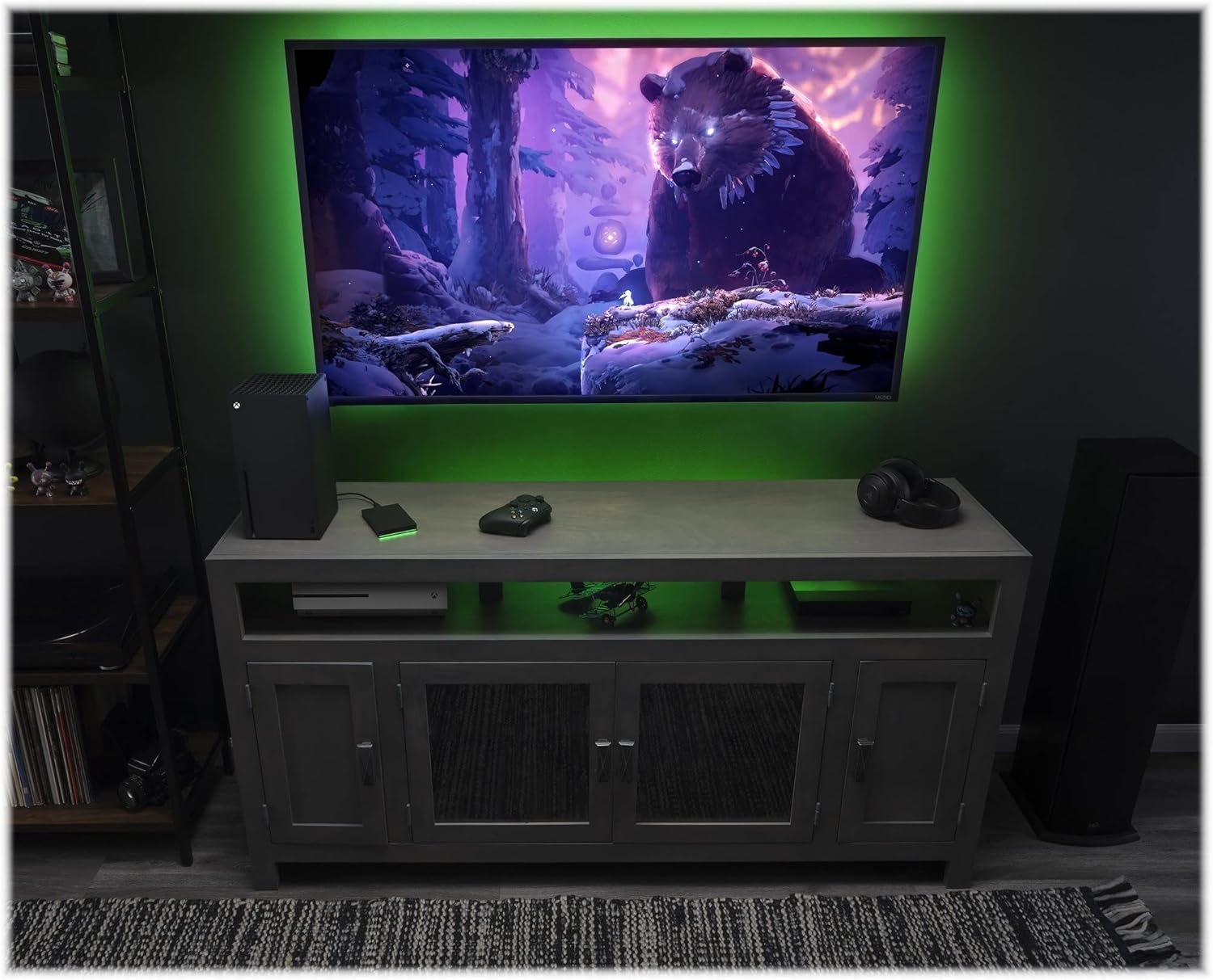 Seagate Game Drive for Xbox 2TB External Hard Drive Portable HDD - USB 3.2 Gen 1, Black with built-in green LED bar , Xbox Certified, 3 year Rescue Services (STKX2000400)