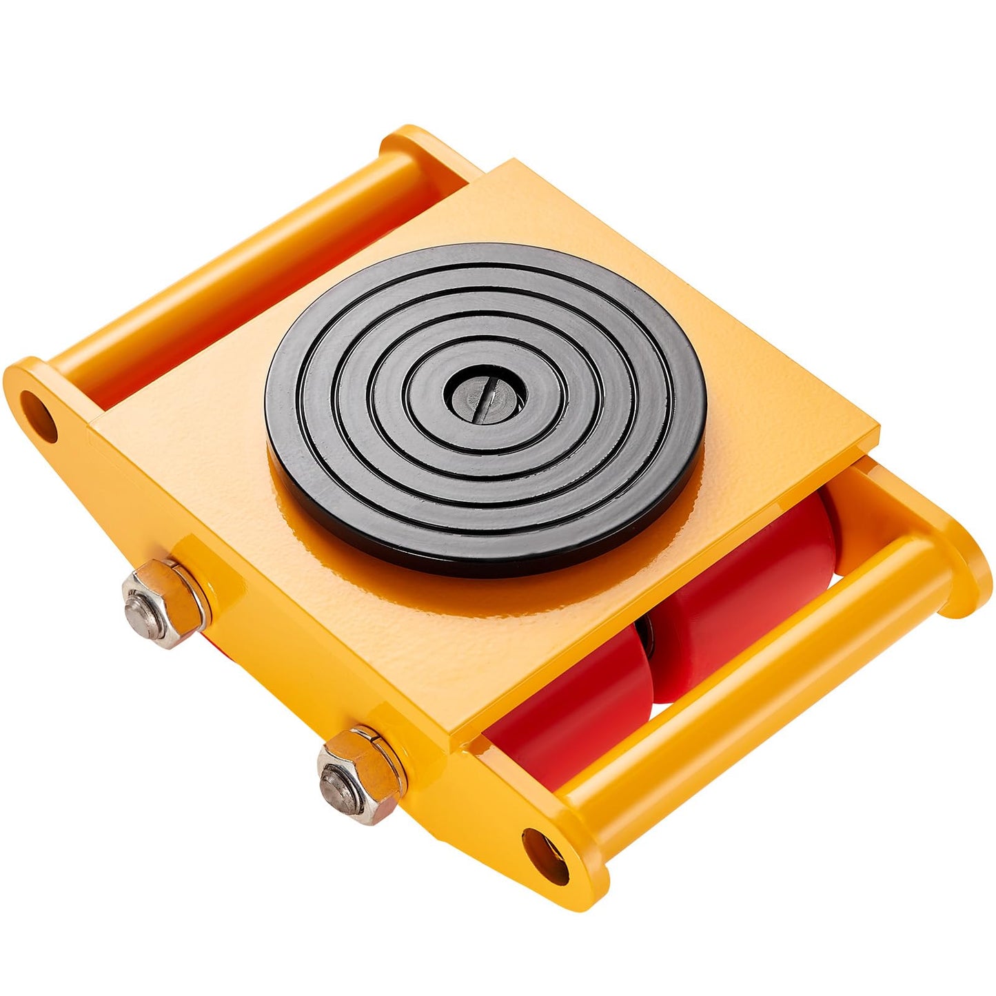 VEVOR 4PCS Machinery Skates Dollies, 17,637 lb Heavy Duty Equipment Moving Skates with 4 PU Wheels, 360° Rotation Non-Slip Cap, Low-Profile Industrial Mover Rollers for Factory, Warehouse, Workshop