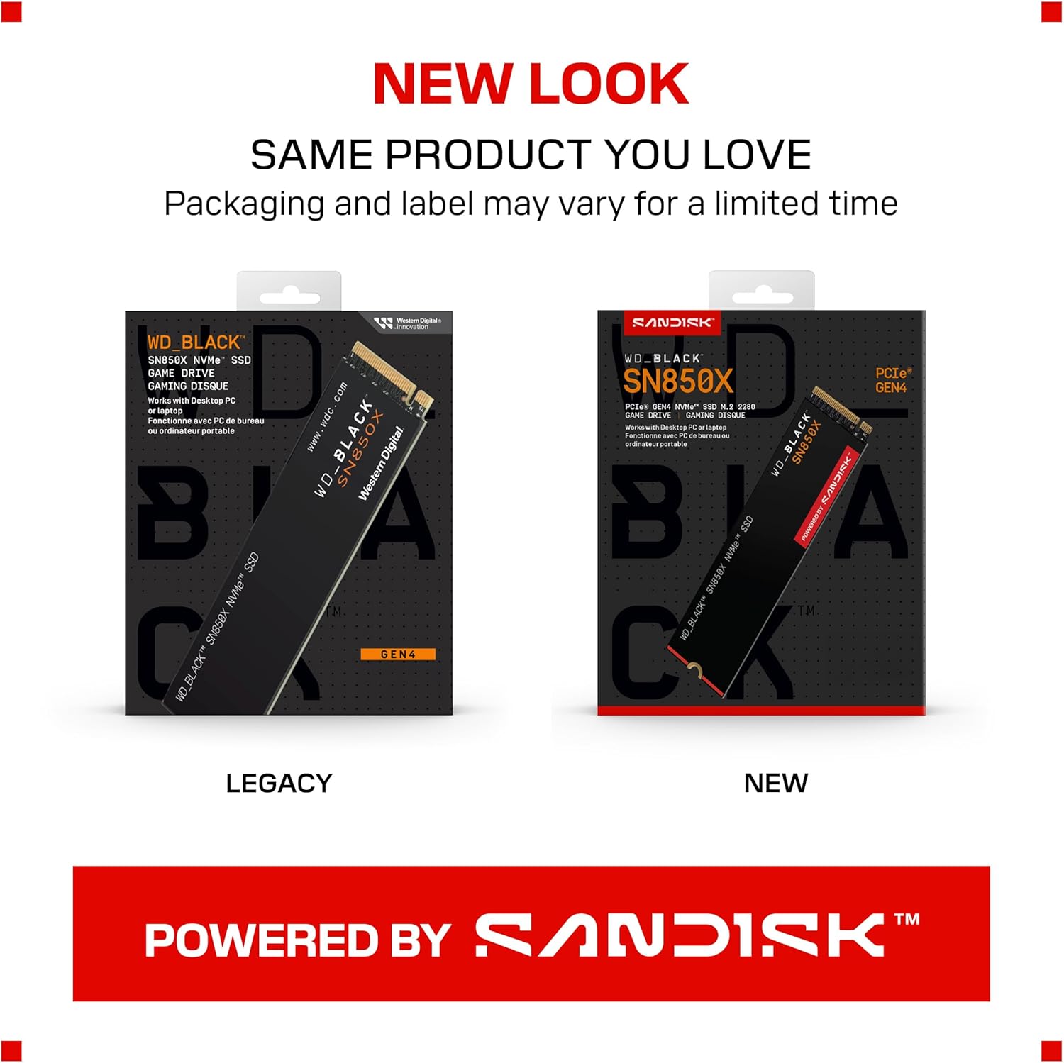 WD_BLACK 2TB SN850X NVMe Internal Gaming SSD Solid State Drive - Gen4 PCIe, M.2 2280, Up to 7,300 MB/s - WDS200T2X0E