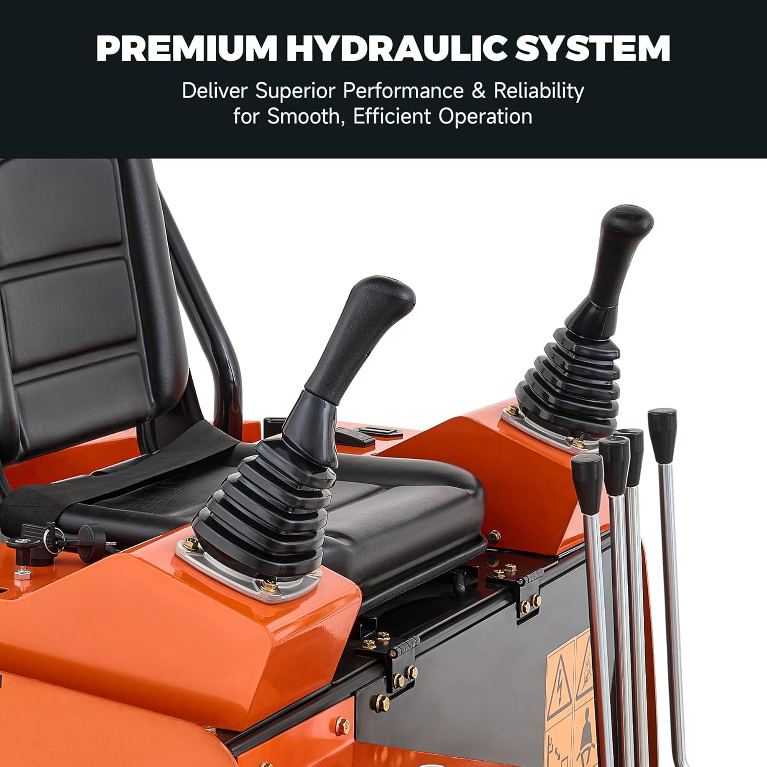 AHM 23 hp Mini Excavator, 2600 lbs Crawler Excavator with Gasoline EPA Engine & All-Terrain Tracks, Compact Trench Digger with Canopy & Adjustable Seat for Garden Farm Park Construction Site