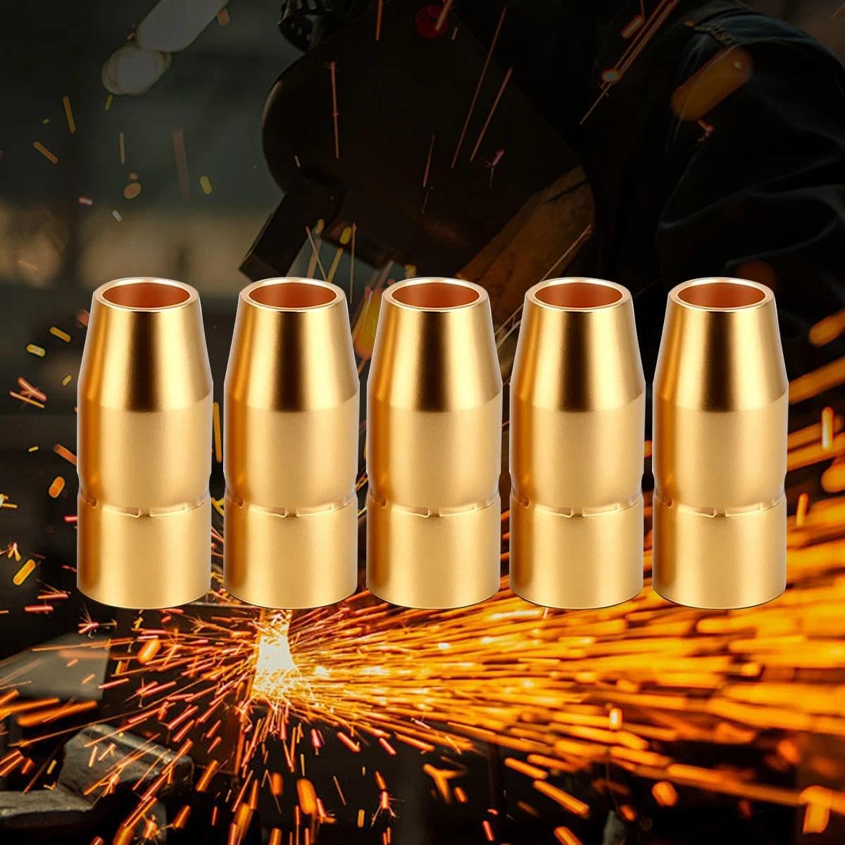 5-pk Gas Nozzles 169715 Fit for Miller M-10 M-15 and M-150 M-100 Welding Guns 169-715