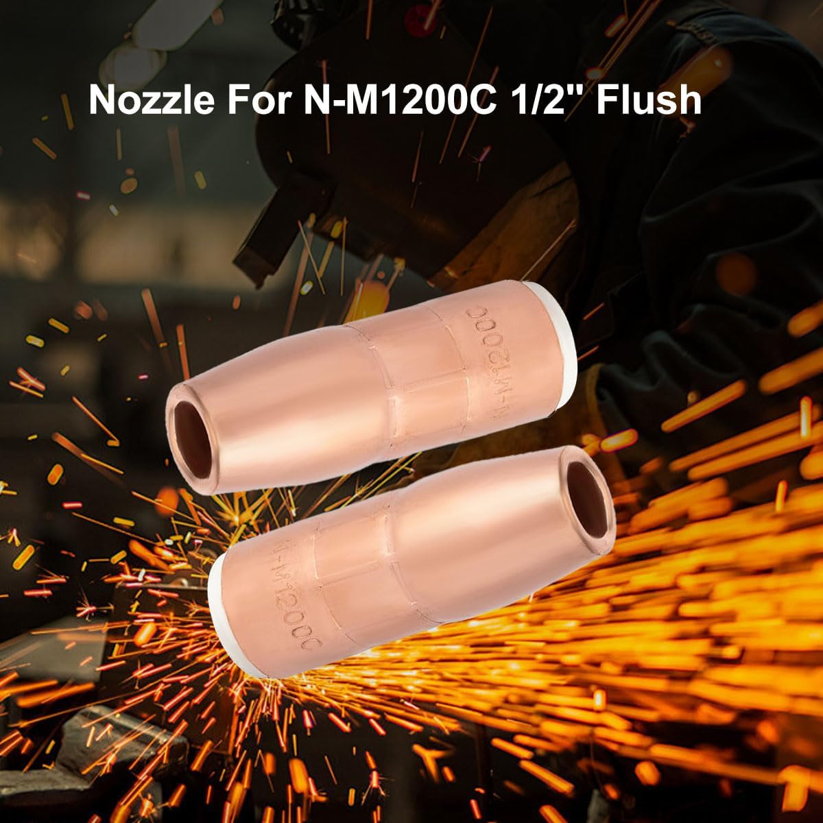 Nozzle For N-M1200C 1/2" Flush AccuLock MDX Fits Miller MDX-250 MDX250 EZ-Select MIG Welding Guns Part 5-PK