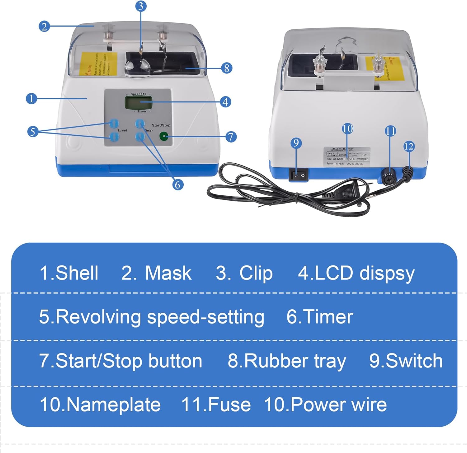 Digital Amalgamator Amalgam Mixer Capsule Lab Equipment G8