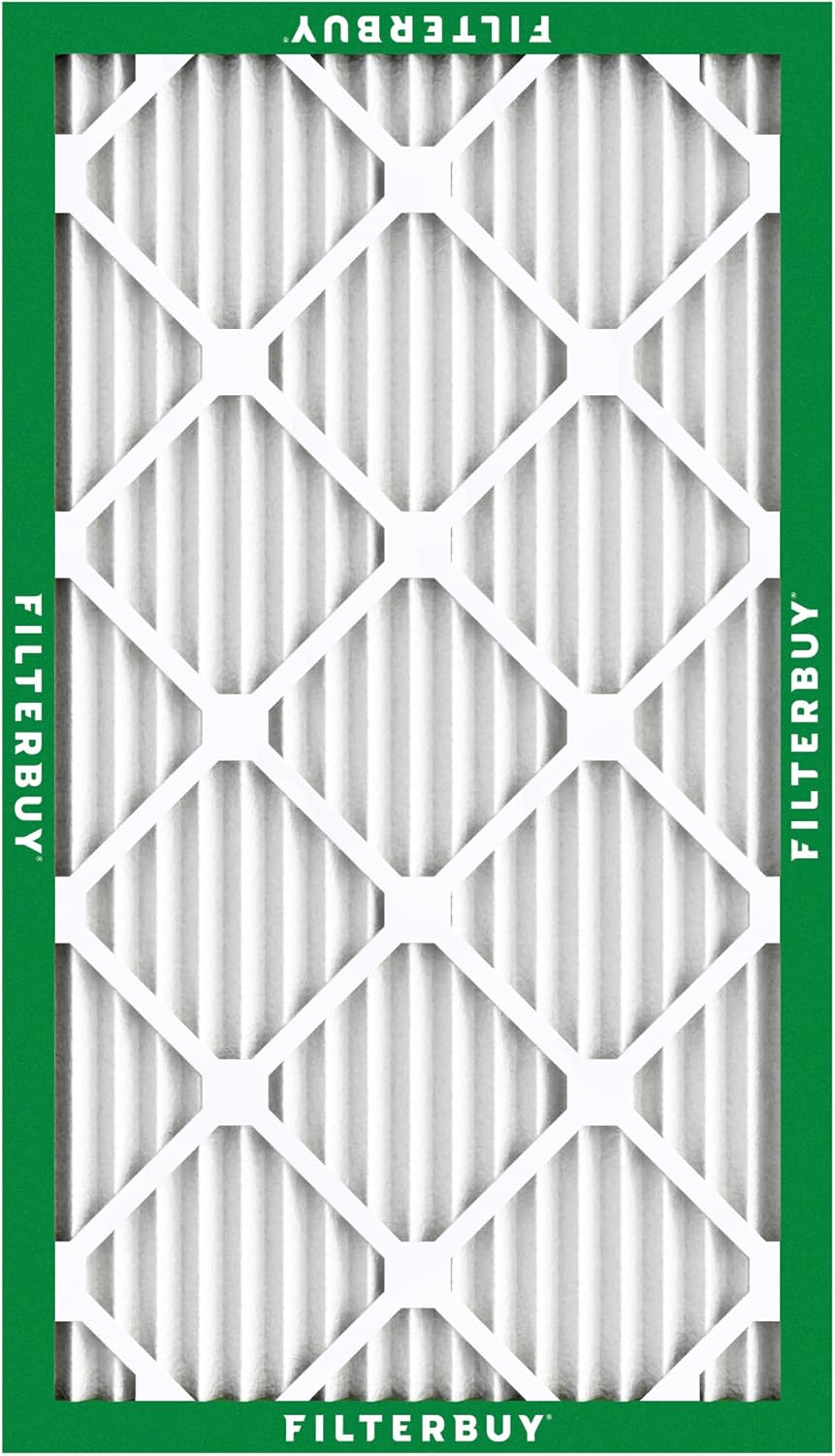 Filterbuy 14x25x1 Air Filter MERV 8 (MPR 700) Dust Defense Replacement (4-Pack), Electrostatic Pleated HVAC AC Furnace Filters, Made in USA (Actual Size: 13.50 x 24.50 x 0.75)