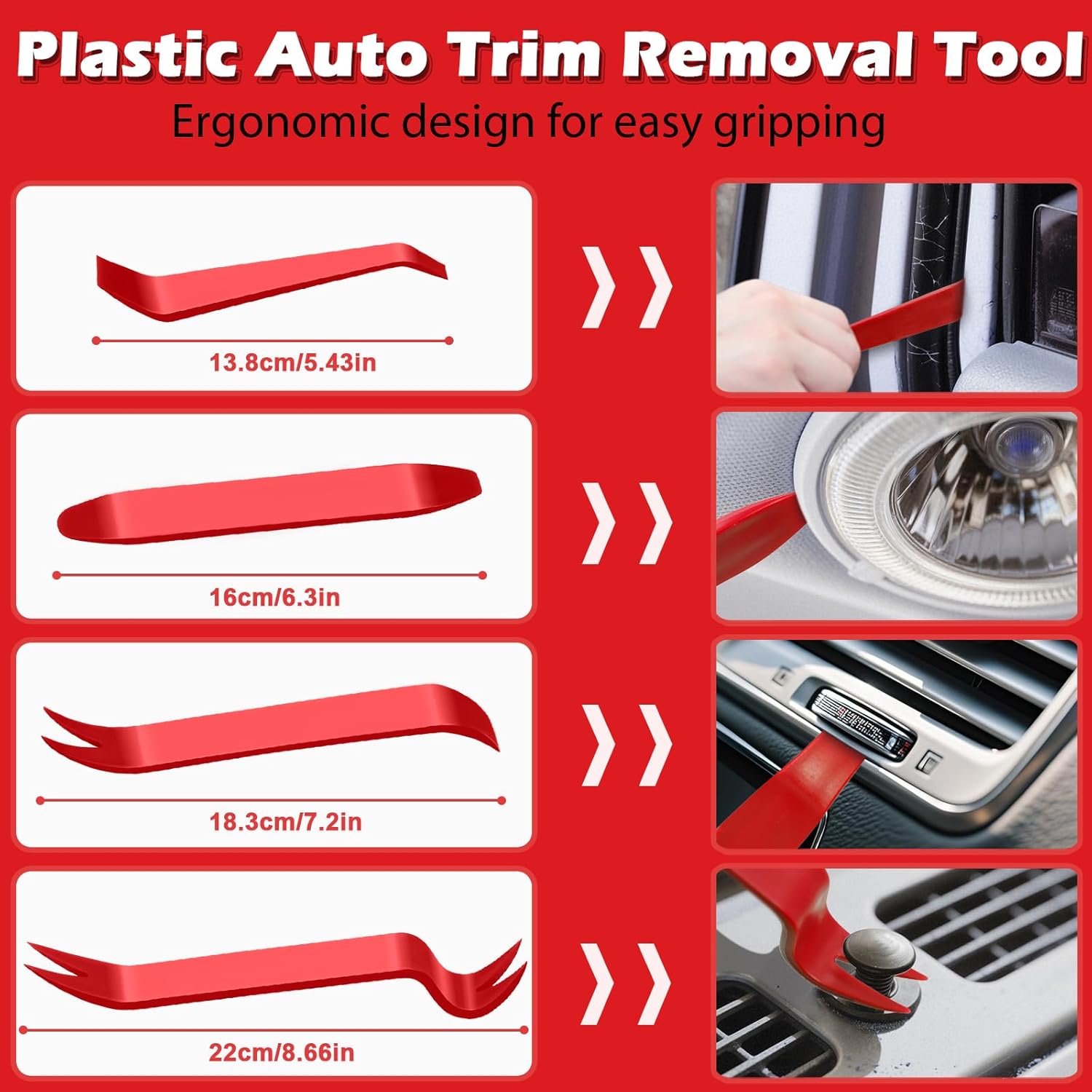 17 Pcs Pick and Hook Set with Trim Removal Tool, Clip Pliers, Fastener Remover,Scraper,and Magnetic Telescoping Tool Kit for Repair Automotive,Upholstery and Electronics Maintenance Pick Tools