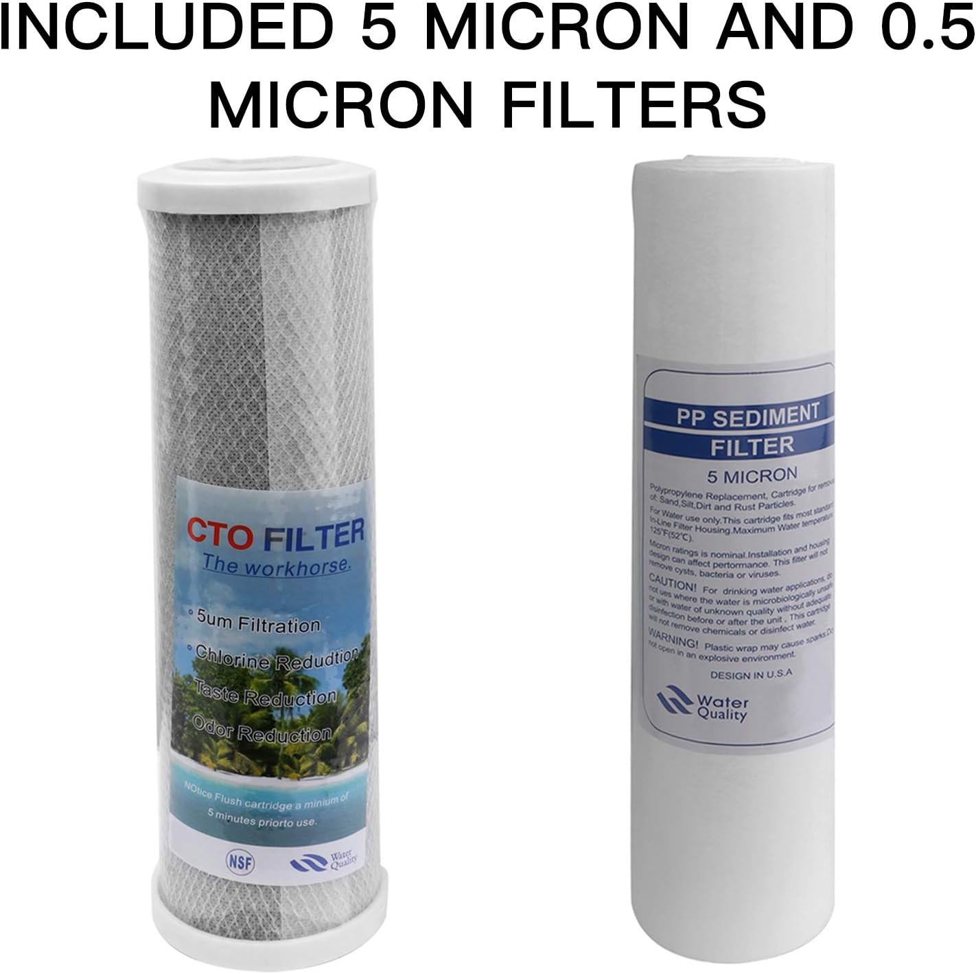 External RV Dual Water Filter System for RVs Boats Motor Homes Marines,Included Two Fliters and Mounting Bracket