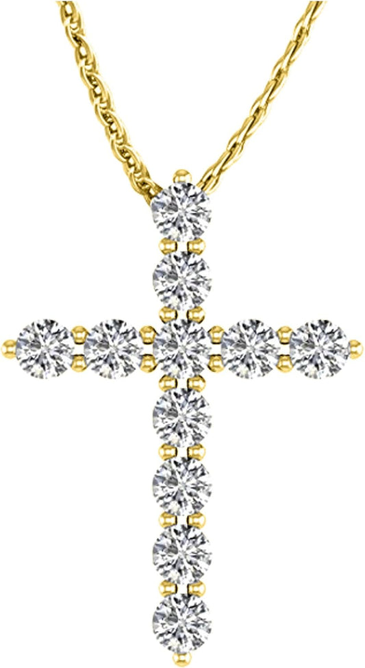 Houston Diamond District Round Cut LAB GROWN Diamond Cross Premium Collection