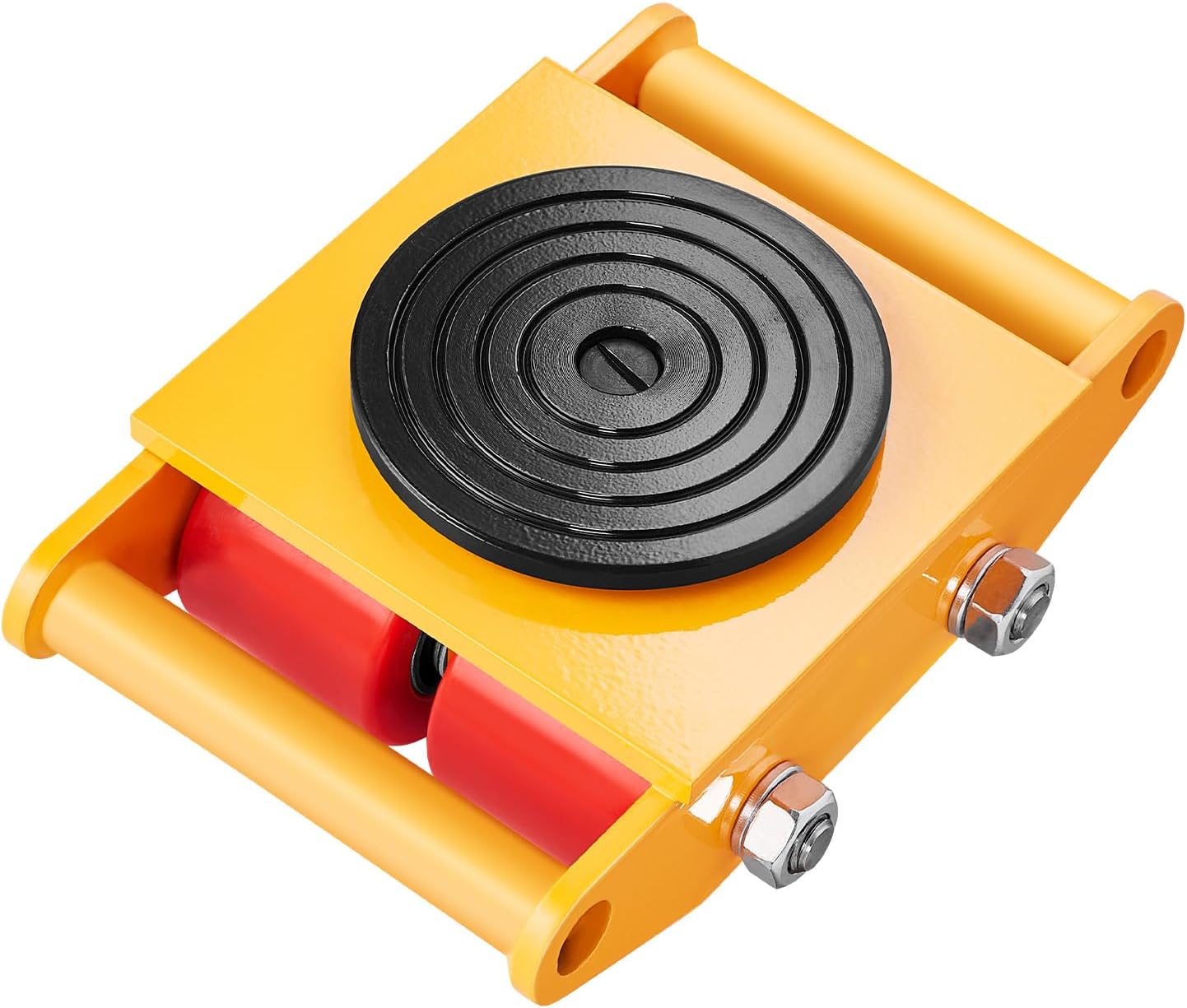 VEVOR 4PCS Machinery Skates Dollies, 17,637 lb Heavy Duty Equipment Moving Skates with 4 PU Wheels, 360° Rotation Non-Slip Cap, Low-Profile Industrial Mover Rollers for Factory, Warehouse, Workshop