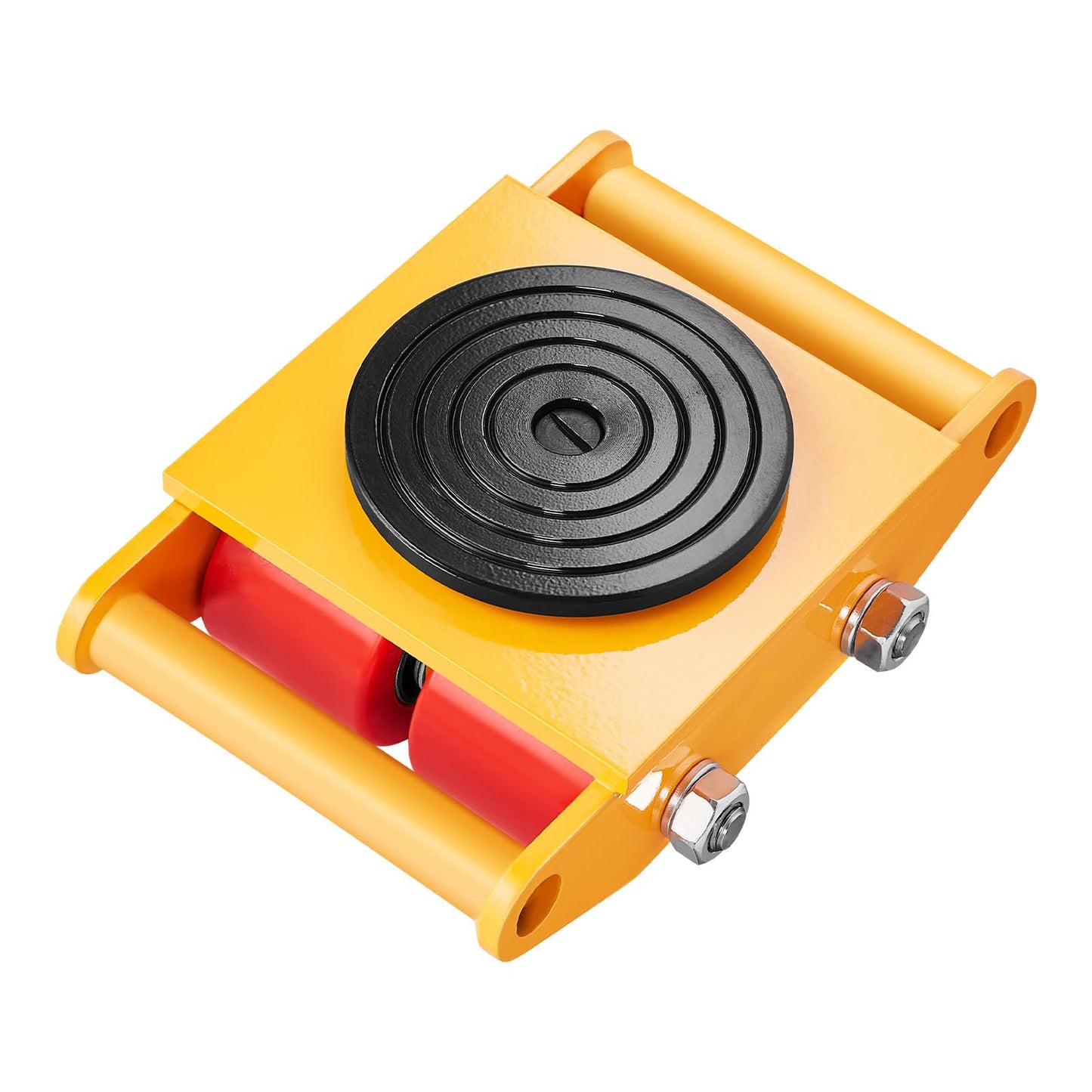 VEVOR 4PCS Machinery Skates Dollies, 17,637 lb Heavy Duty Equipment Moving Skates with 4 PU Wheels, 360° Rotation Non-Slip Cap, Low-Profile Industrial Mover Rollers for Factory, Warehouse, Workshop