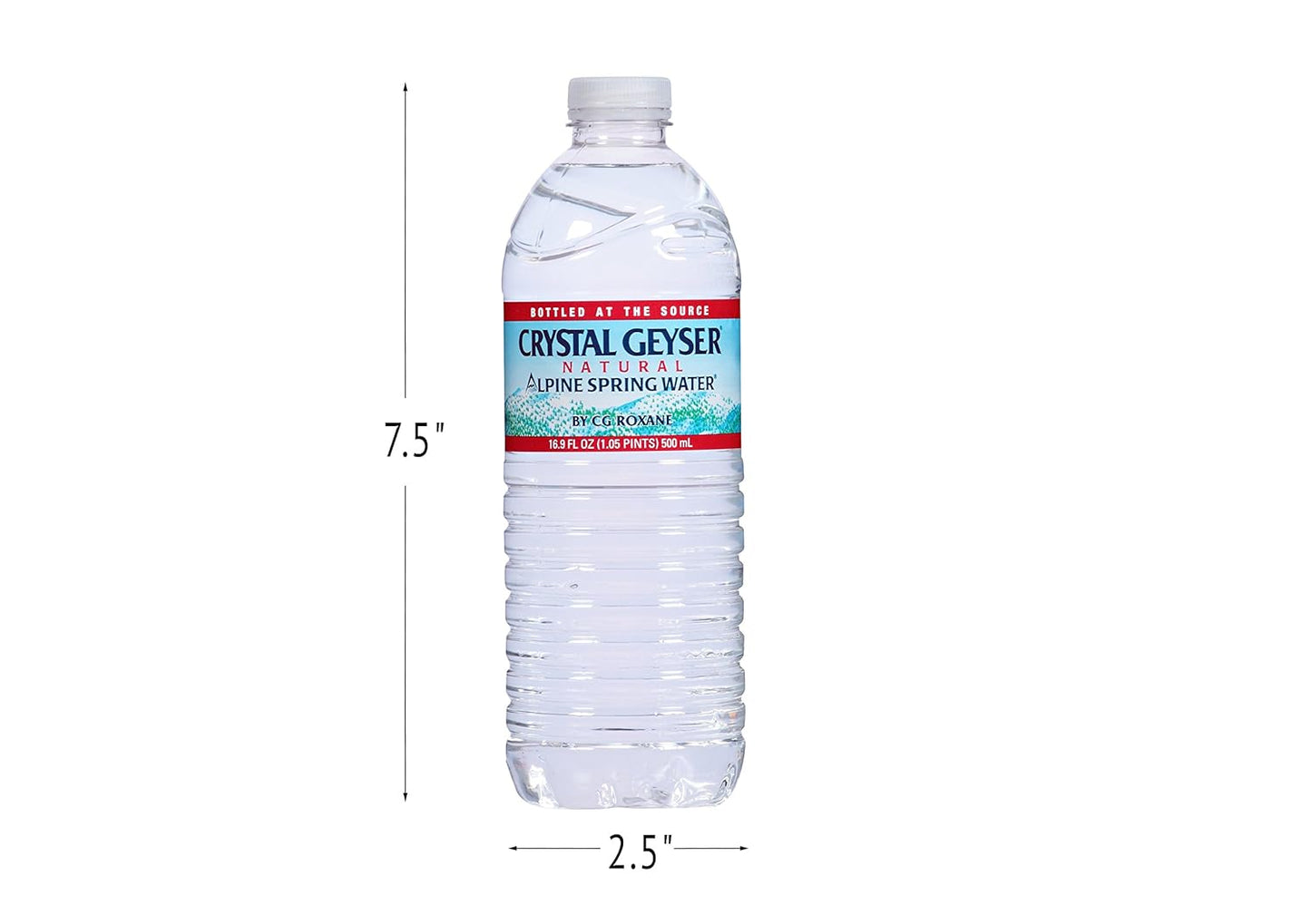 CRYSTAL GEYSER SINCE 1977 Pallet Of 84 Cases, Of Alpine 100% Natural Spring Water, 24 16.9oz bottlesper Case, Bottled at The Source, Clear, (CGW24514PL)