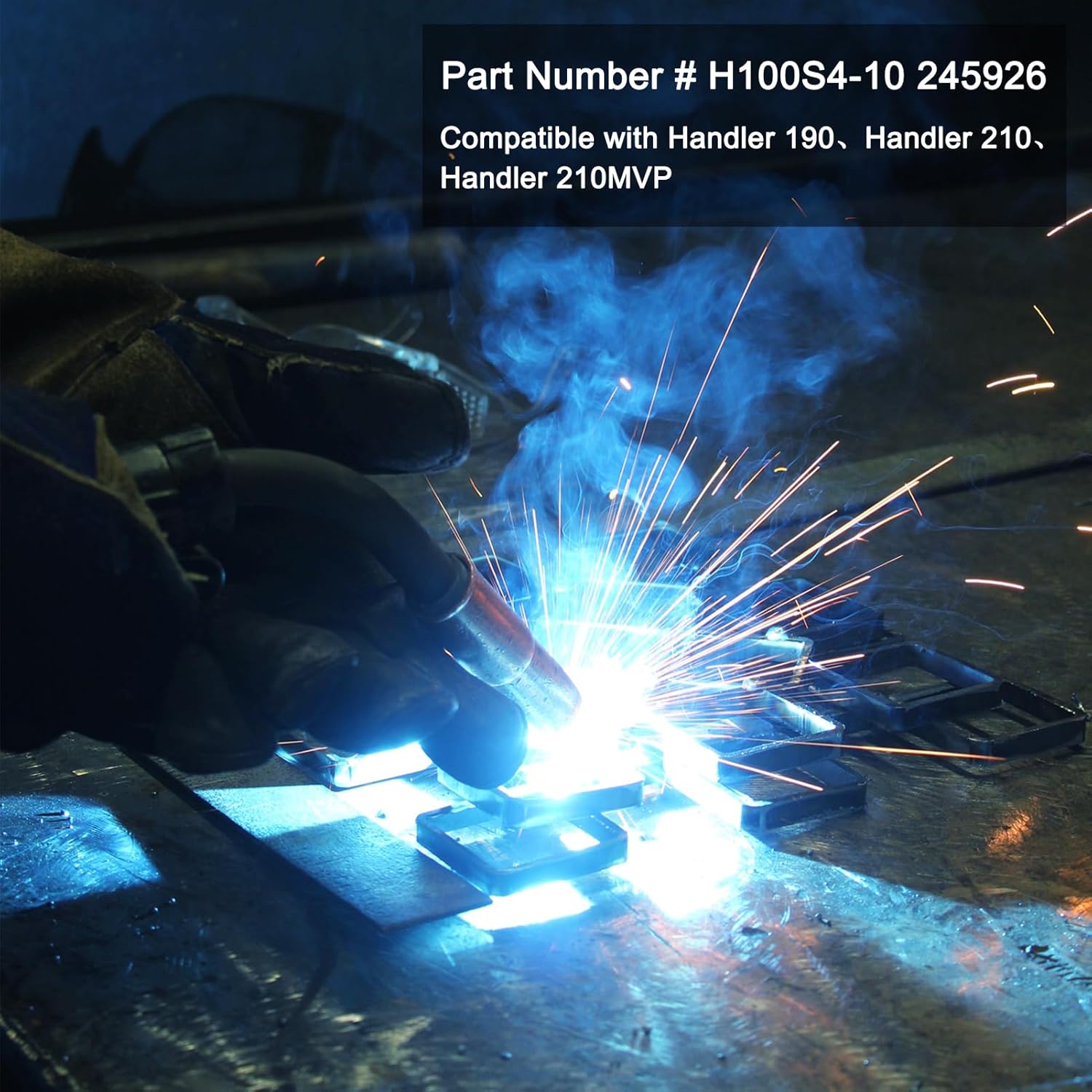 MIG Welding Gun Torch fits Hobart 245926 Hobart Handler 190/210/210MVP Mig Welders Parts,100A 15ft Hobart Welder Replacement Hobart H100S4-10 245926 with .030" .035" Tip-Nozzle-Diffuser