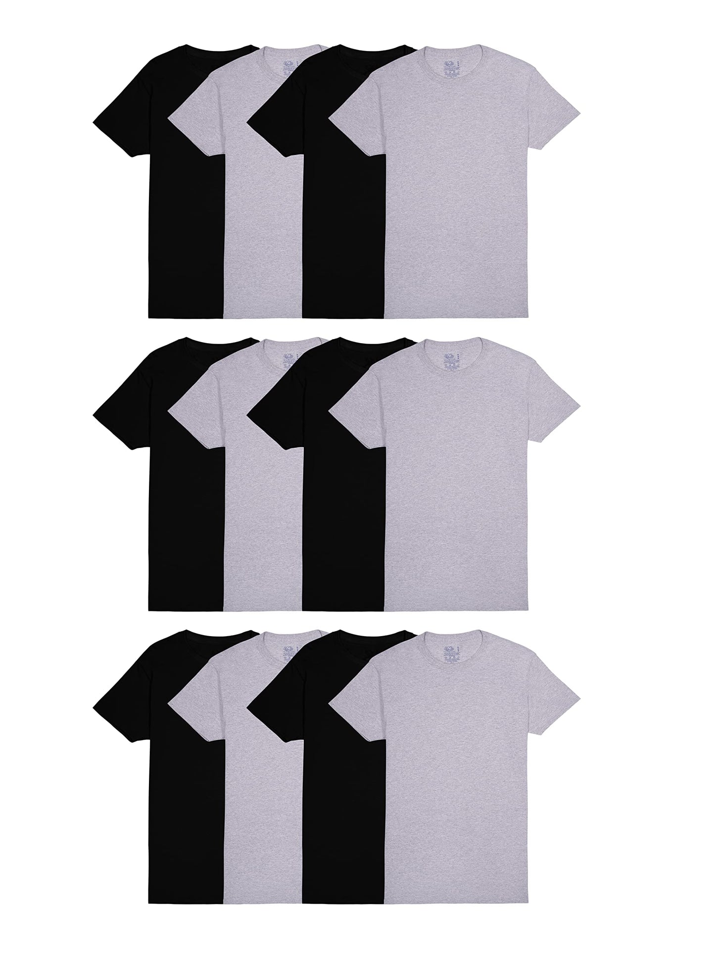 Fruit of the Loom Men's Undershirts, Moisture Wicking & Tag Free, Short Sleeve Crew T-Shirts