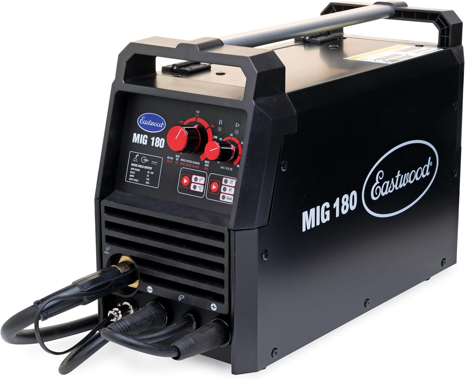 Eastwood 180 Amp MIG Welder Machine Dual Voltage 110V 220V for Steel & Aluminum | Eastwood XL View Auto Darkening Welding Helmet