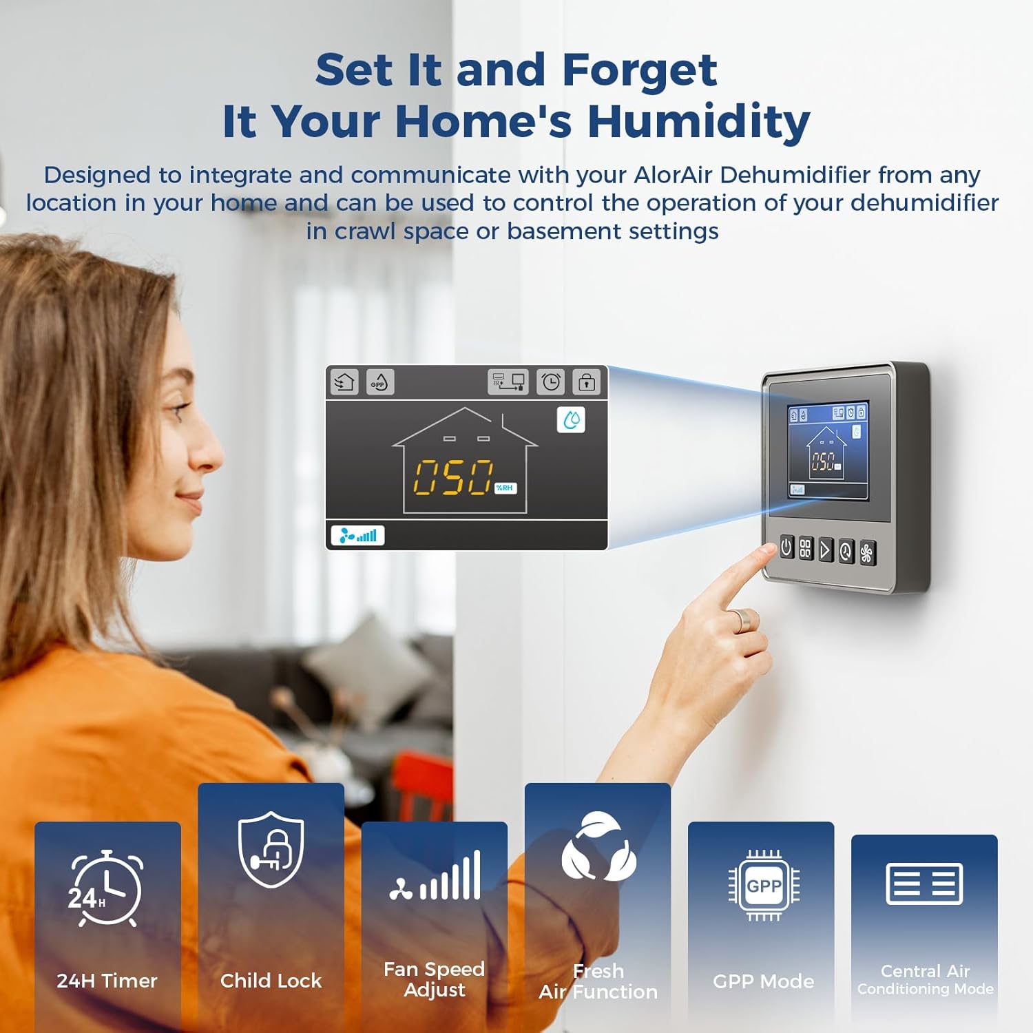 ALORAIR Whole House Dehumidifier, 90 PPD Commercial Grade Whole Home Dehumidifiers for Garages, Water Damage Restoration, 2300 Sq.Ft dehumidifiers for Crawl Space