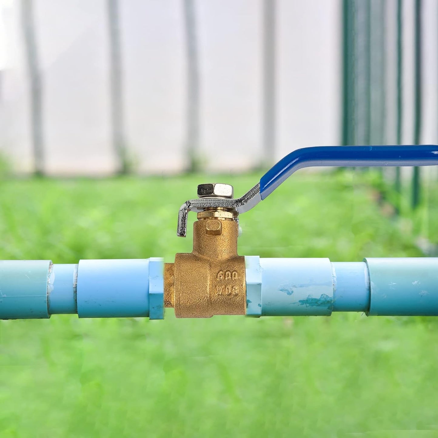 Hourleey 10 Pieces 1/2 Inch Pex Brass Full Port Shut Off Ball Valve HOT AND COLD, Quarter Turn HOT (RED) COLD (BLUE) of Brass Water Stop Shutt off