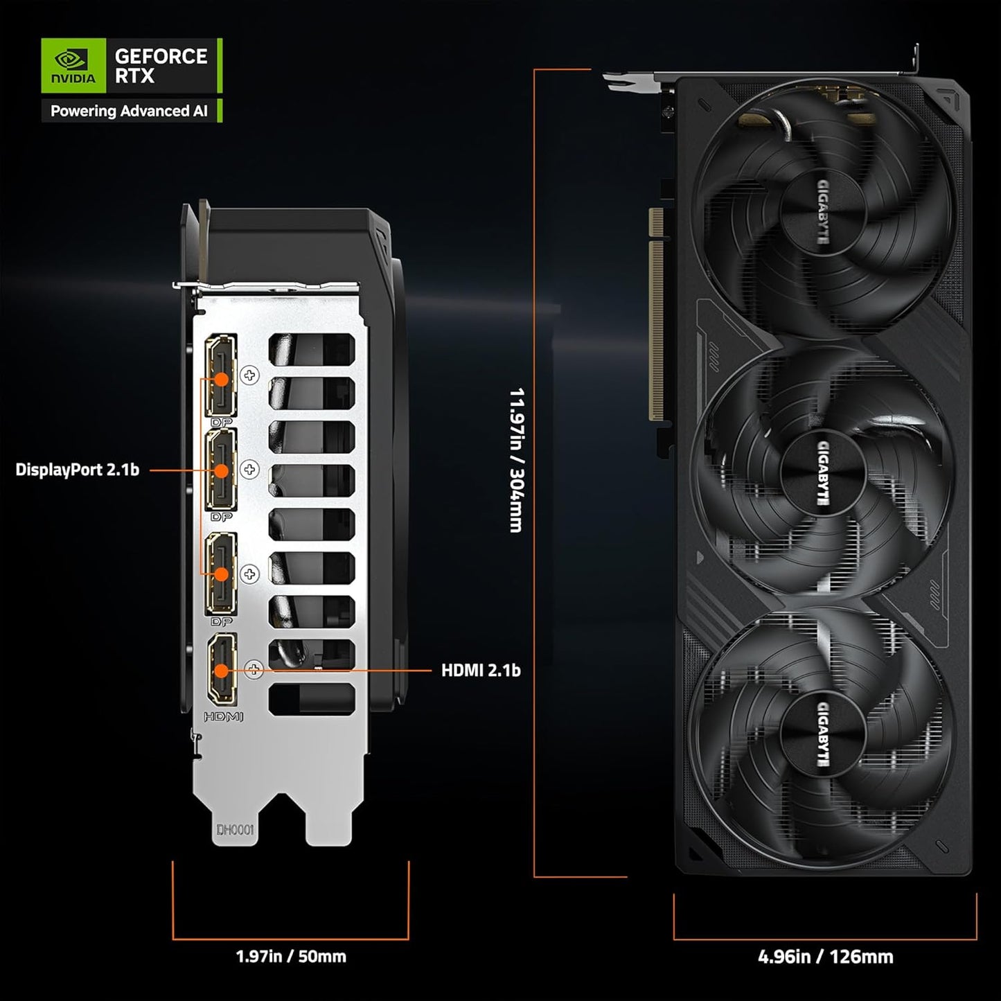GIGABYTE GeForce RTX 5080 WINDFORCE OC SFF 16G Graphics Card, WINDFORCE Cooling System, 16GB 256-bit GDDR7, GV-N5080WF3OC-16GD Video Card